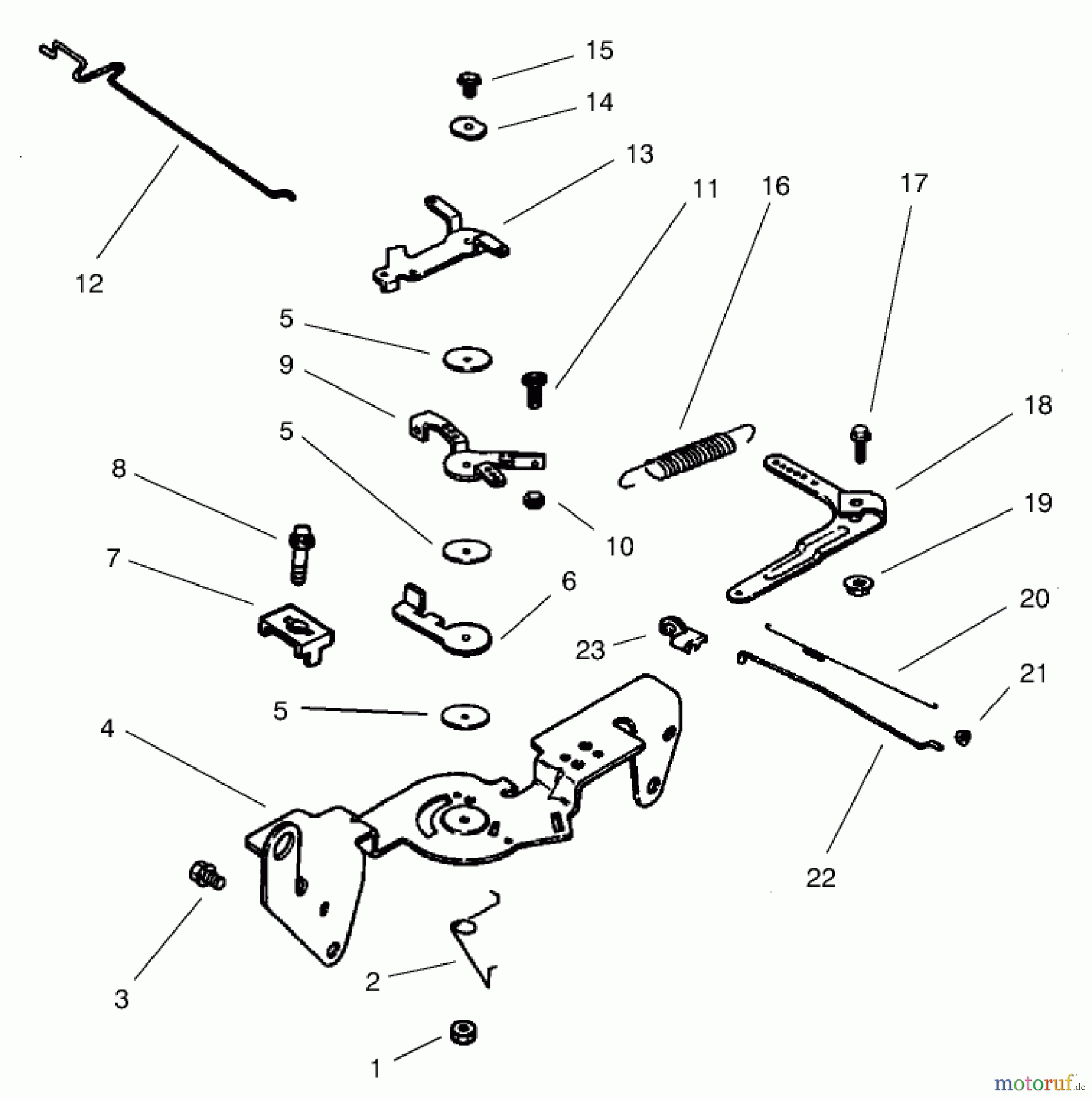  Toro Neu Mowers, Lawn & Garden Tractor Seite 1 73561 (522xi) - Toro 522xi Garden Tractor, 2004 (240000001-240999999) ENGINE CONTROL ASSEMBLY KOHLER CH22S-66545