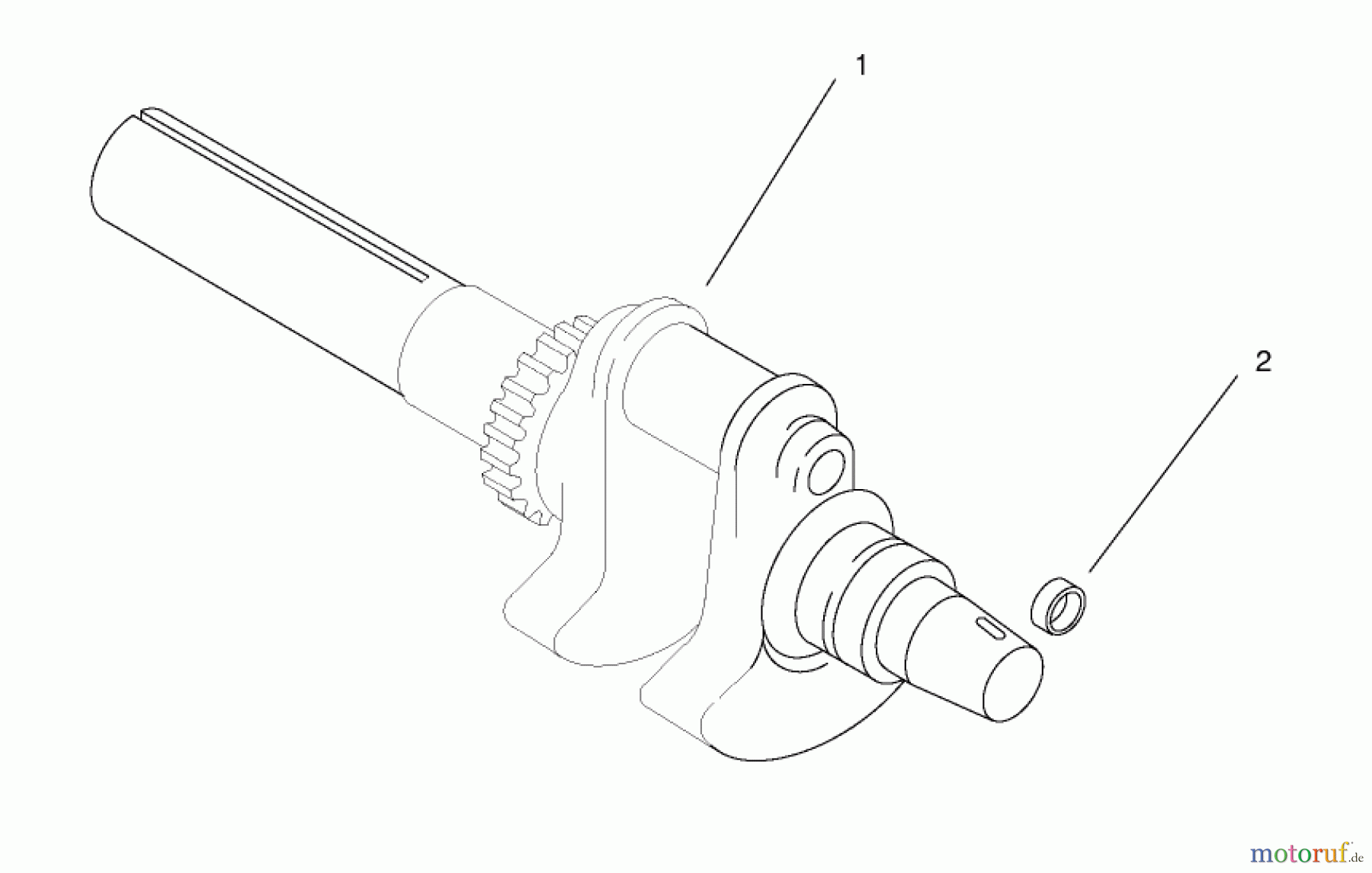  Toro Neu Mowers, Lawn & Garden Tractor Seite 1 73561 (550) - Toro 550 Garden Tractor, 2005 (250000001-250999999) CRANKSHAFT ASSEMBLY KOHLER CH22S-66545