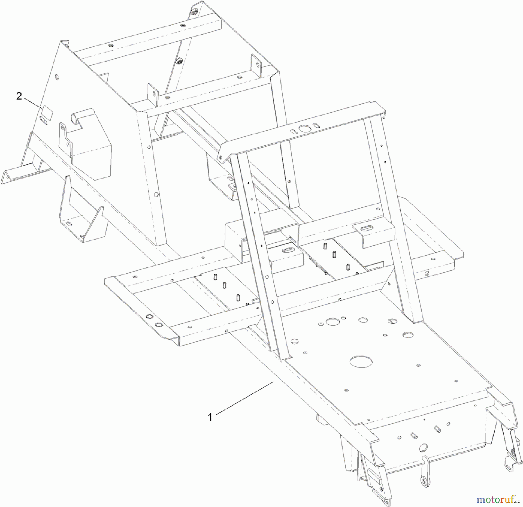  Toro Neu Mowers, Lawn & Garden Tractor Seite 1 74560 (DH 140) - Toro DH 140 Lawn Tractor, 2012 (SN 312000001-312999999) FRAME ASSEMBLY