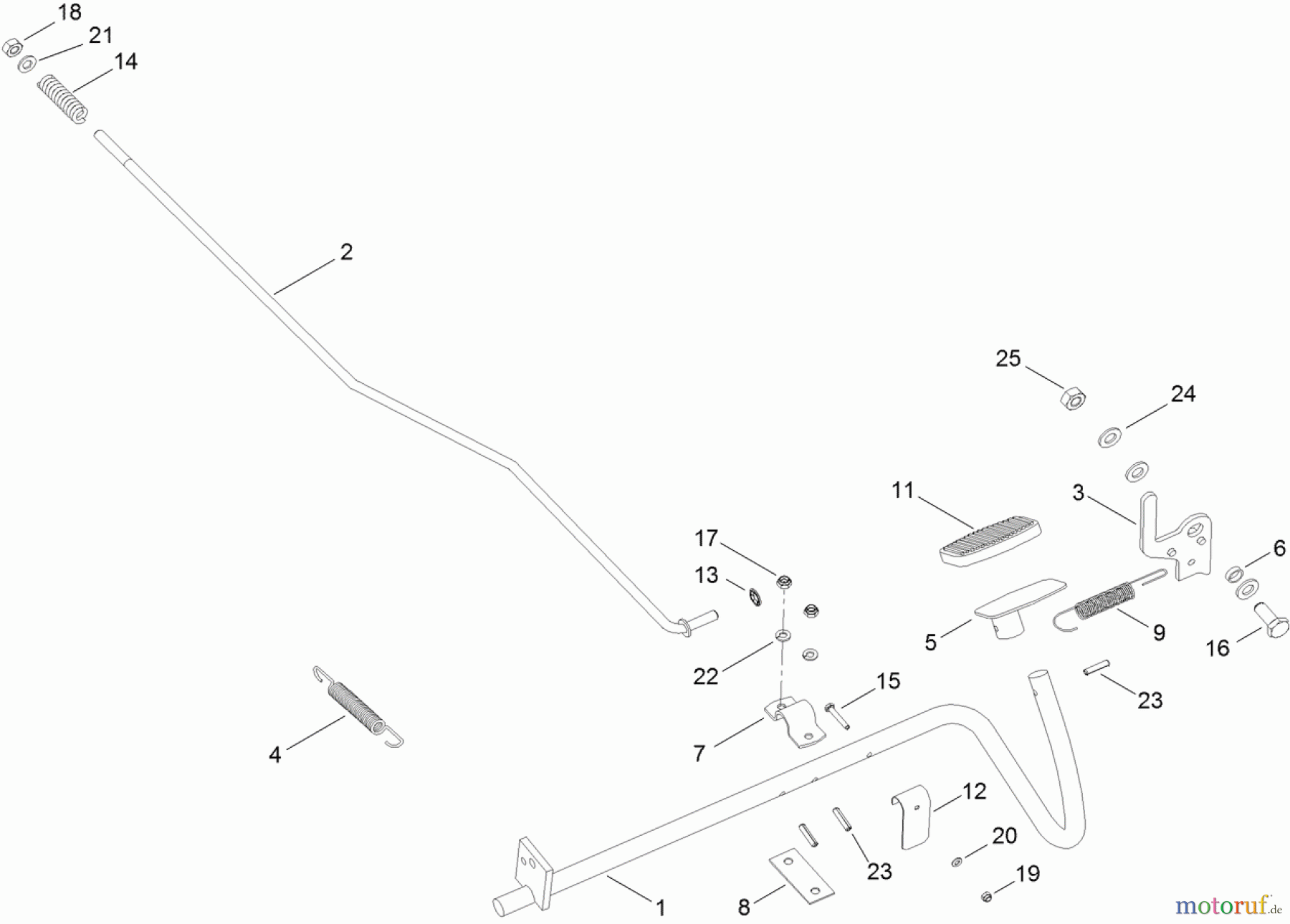  Toro Neu Mowers, Lawn & Garden Tractor Seite 1 74560 (DH 140) - Toro DH 140 Lawn Tractor, 2011 (311000001-311999999) OPERATION - BRAKE ASSEMBLY