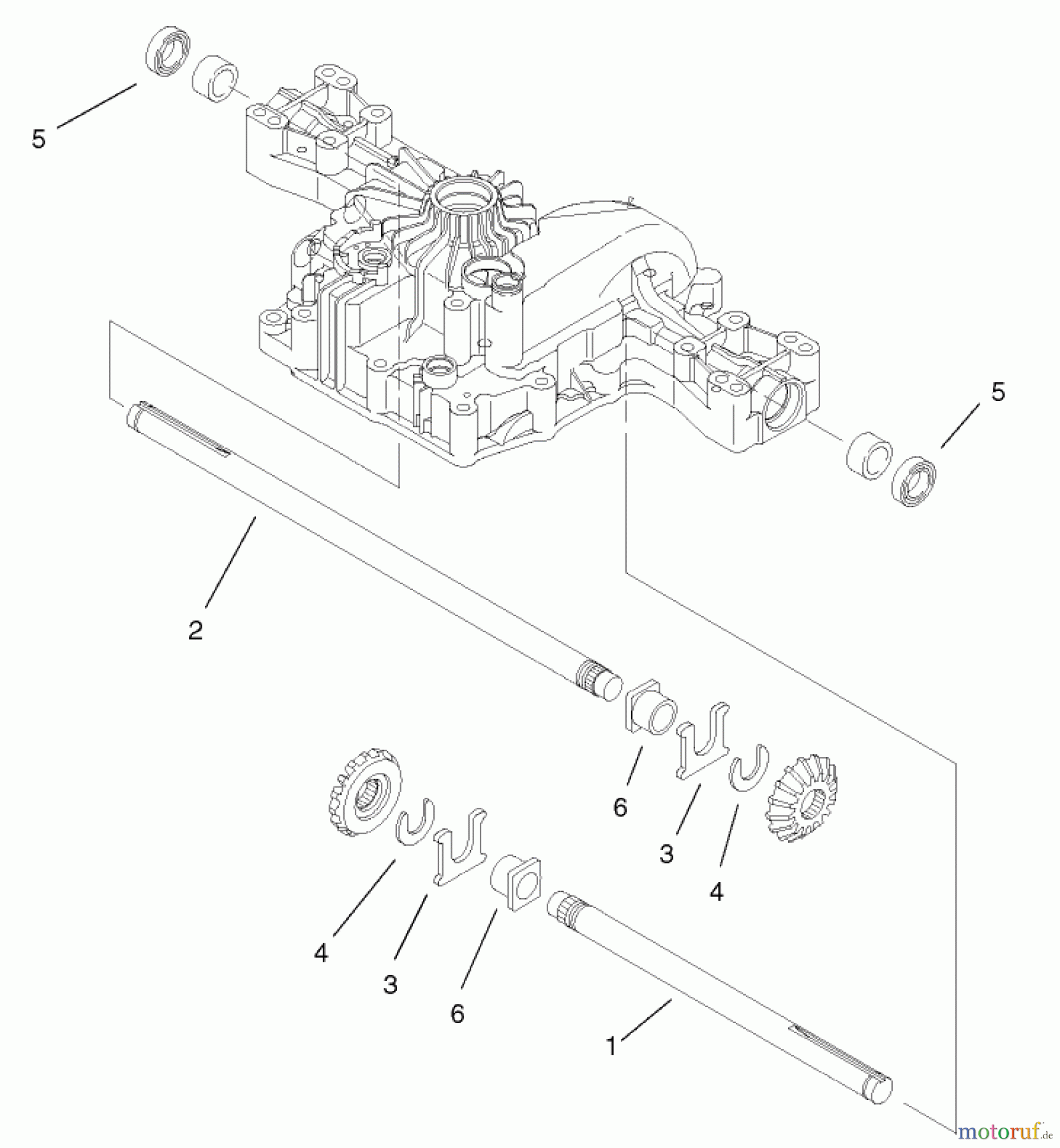  Toro Neu Mowers, Lawn & Garden Tractor Seite 1 74570 (170-DH) - Toro 170-DH Lawn Tractor, 2001 (210000001-210999999) AXLE SHAFT ASSEMBLY