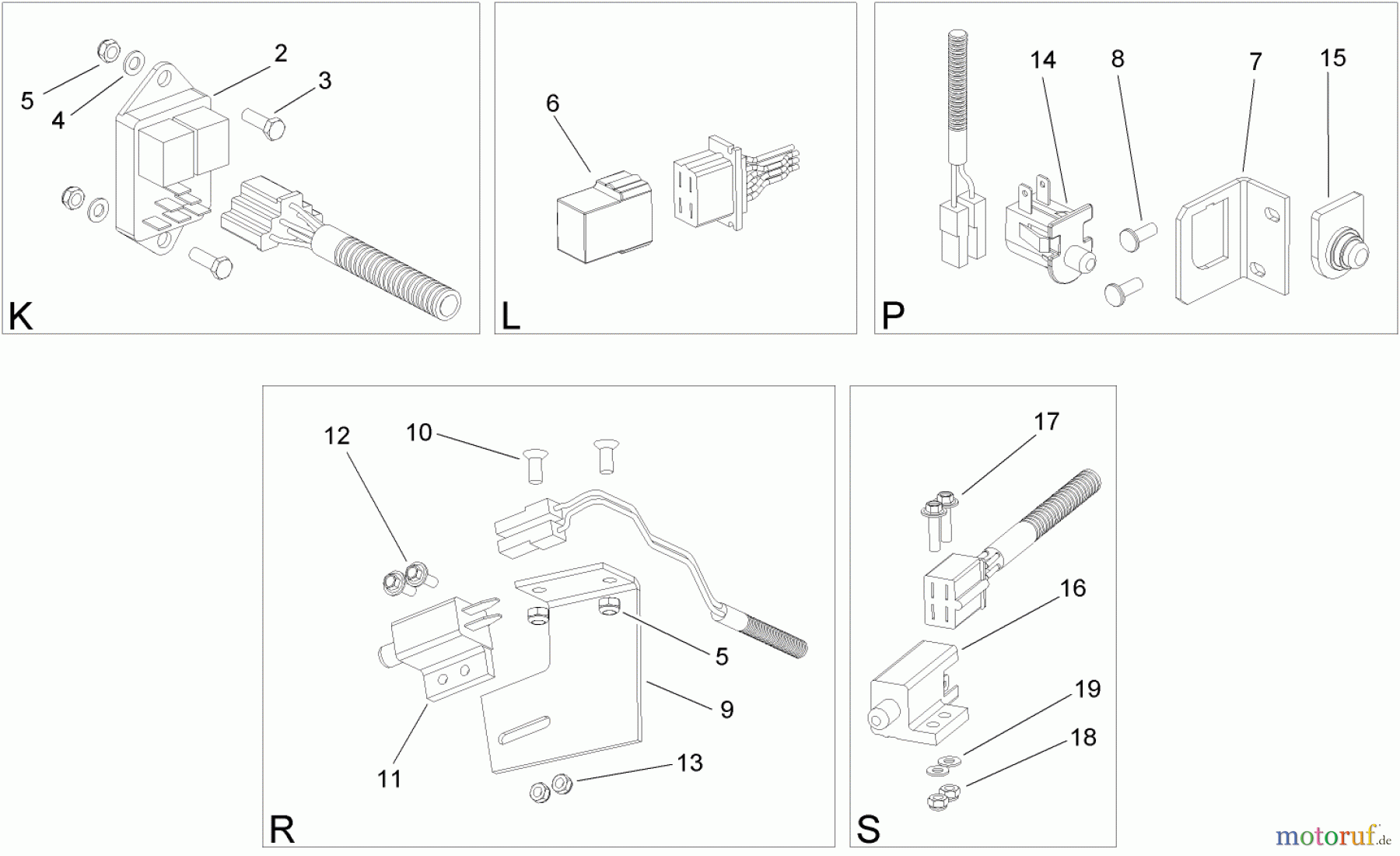  Toro Neu Mowers, Lawn & Garden Tractor Seite 1 74570 (DH 210) - Toro DH 210 Lawn Tractor, 2006 (260000001-260999999) ELECTRICAL SWITCH ASSEMBLY NO. 3