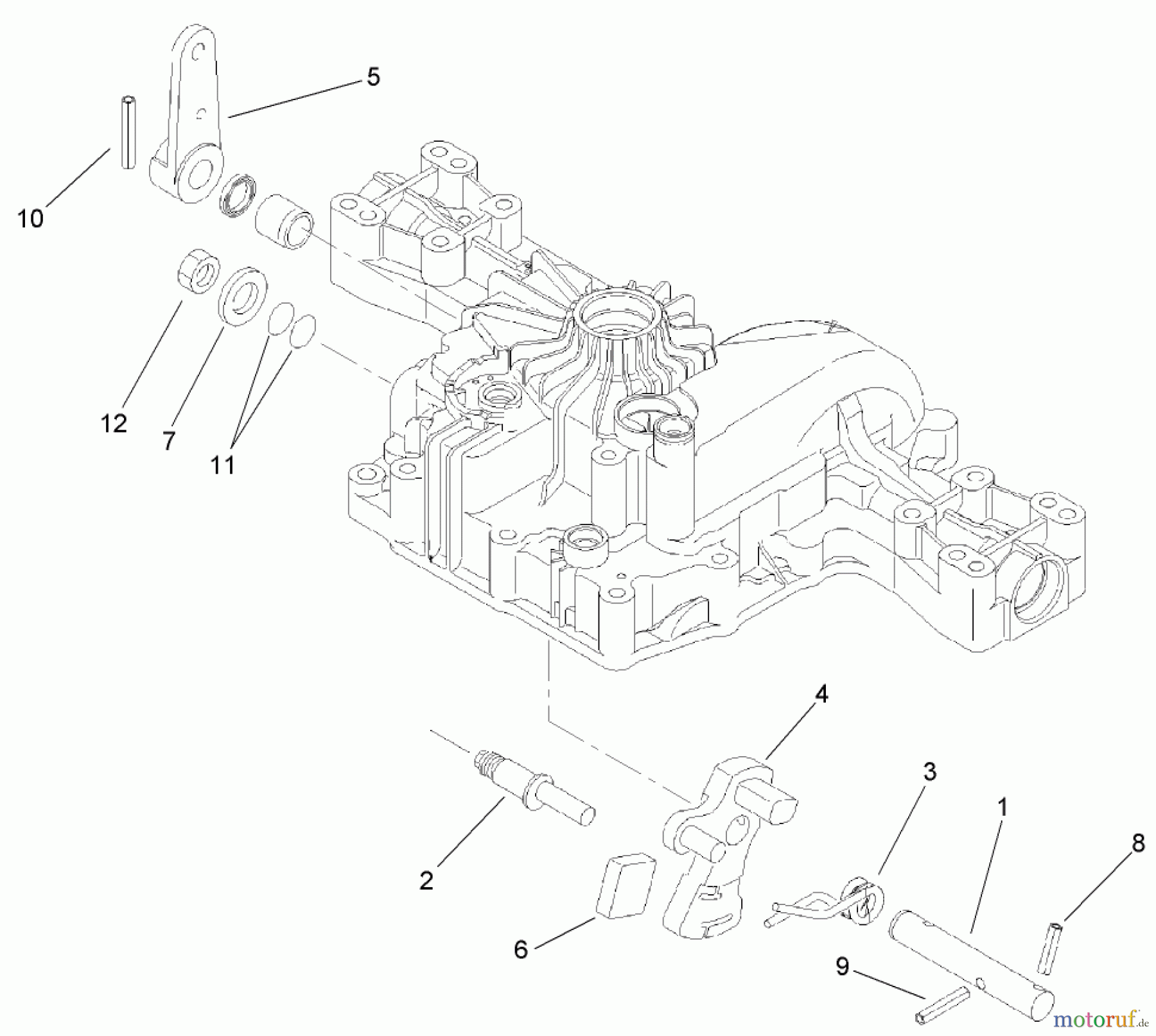  Toro Neu Mowers, Lawn & Garden Tractor Seite 1 74573 (DH 200) - Toro DH 200 Lawn Tractor, 2008 (280000001-280999999) CONTROL SHAFT ASSEMBLY TRANSMISSION ASSEMBLY NO. 114-3155