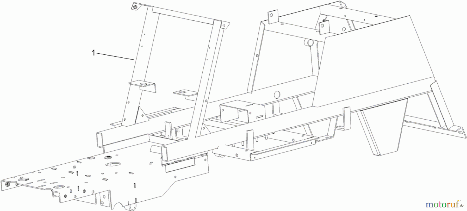  Toro Neu Mowers, Lawn & Garden Tractor Seite 1 74585 (DH 210) - Toro DH 210 Lawn Tractor, 2012 (SN 312000001-312999999) FRAME ASSEMBLY