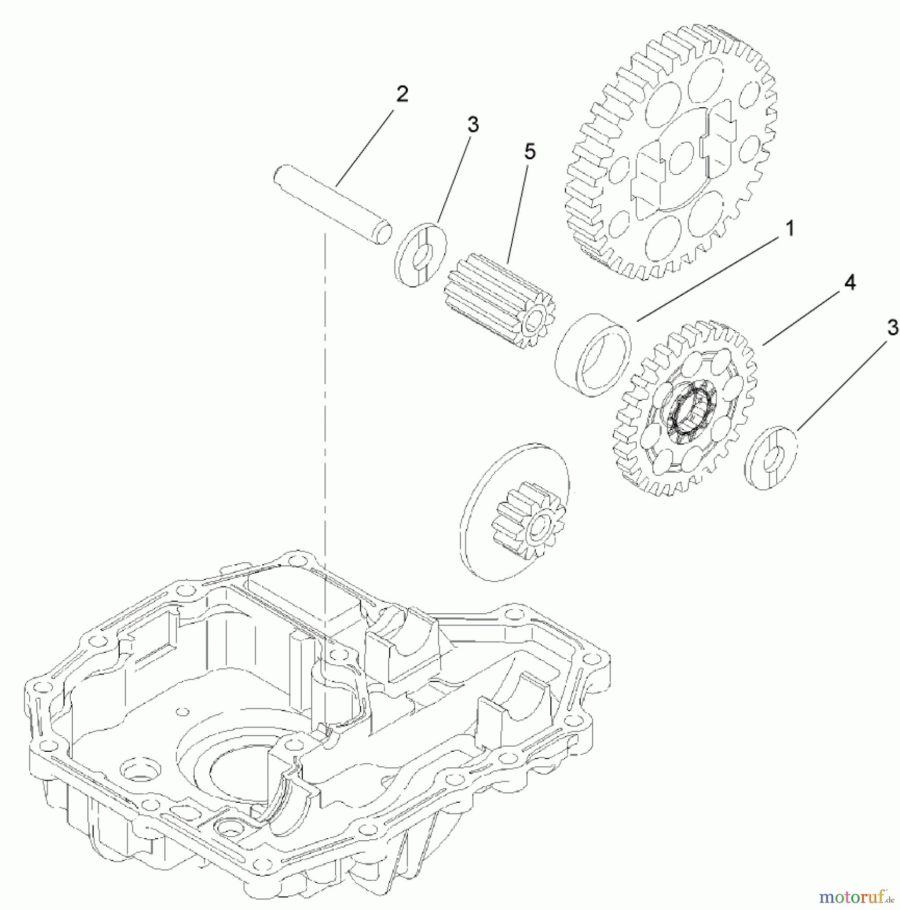  Toro Neu Mowers, Lawn & Garden Tractor Seite 1 74592 (DH 220) - Toro DH 220 Lawn Tractor, 2007 (270000001-270000651) FINAL PINION ASSEMBLY TRANSMISSION ASSEMBLY NO. 104-2889