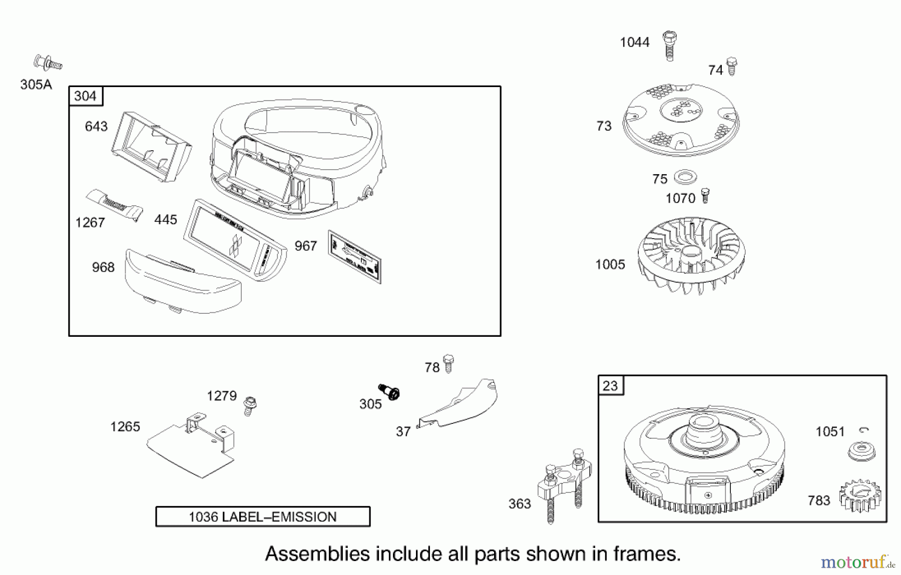  Toro Neu Mowers, Rear-Engine Rider 70185 (G132) - Toro G132 Rear-Engine Riding Mower, 2007 (270000001-270805705) BLOWER HOUSING ASSEMBLY BRIGGS AND STRATTON 31G777-0121-E1