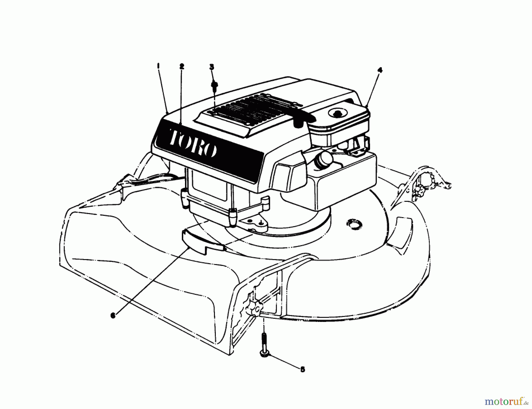  Toro Neu Mowers, Walk-Behind Seite 1 16155 - Toro Whirlwind II Lawnmower, 1978 (8000001-8999999) ENGINE ASSEMBLY MODEL 16067 & 16155