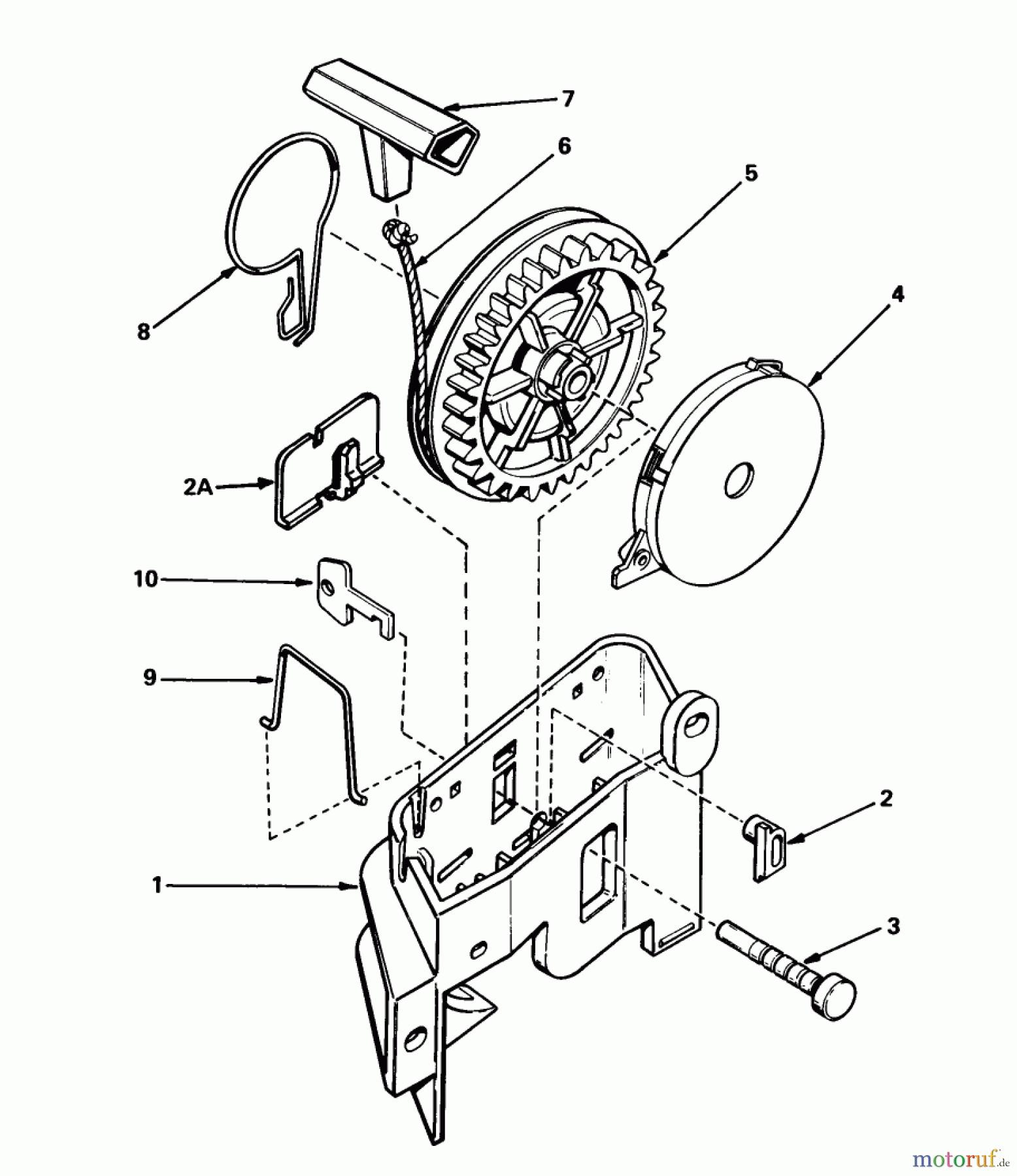  Toro Neu Mowers, Walk-Behind Seite 1 16165 - Toro Lawnmower, 1982 (2000001-2999999) REWIND STARTER NO. 590531