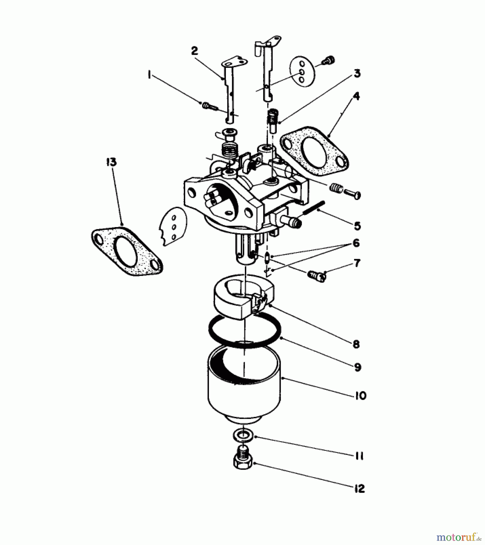  Toro Neu Mowers, Walk-Behind Seite 1 16202 - Toro Lawnmower, 1984 (4000001-4999999) CARBURETOR ASSEMBLY