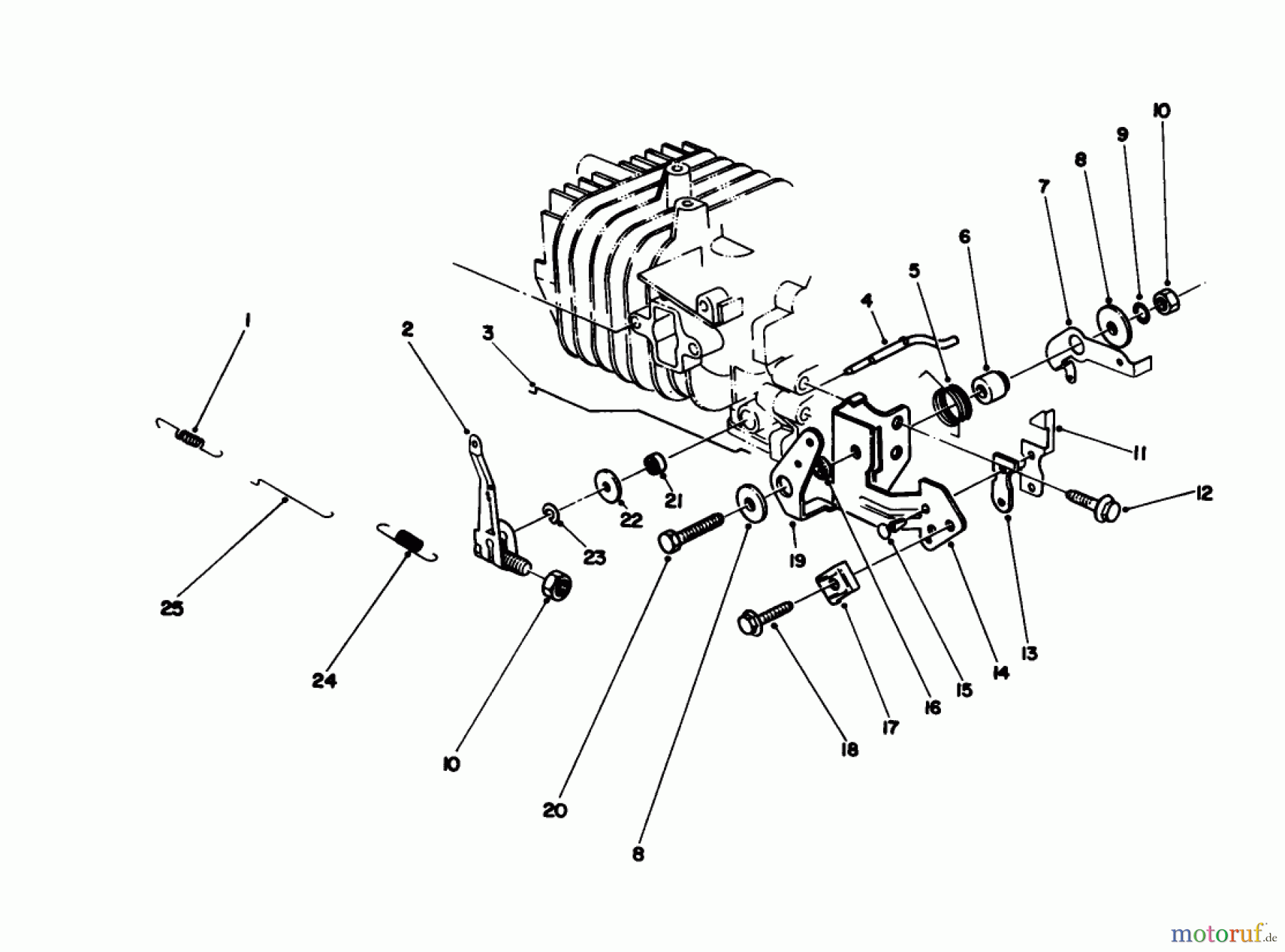  Toro Neu Mowers, Walk-Behind Seite 1 16202C - Toro Lawnmower, 1988 (8000001-8999999) GOVERNOR ASSEMBLY (MODEL NO. 47PH7)