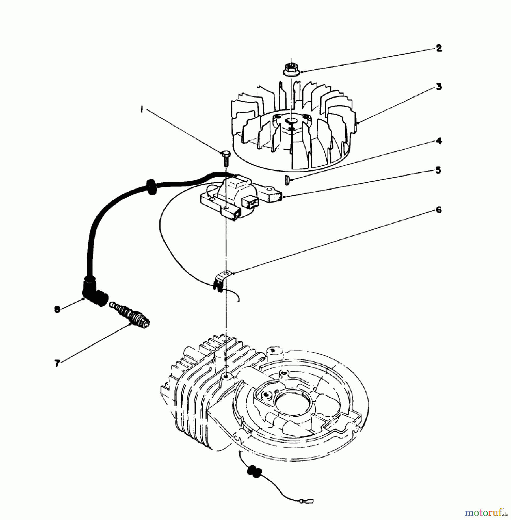  Toro Neu Mowers, Walk-Behind Seite 1 16212B - Toro Lawnmower, 1992 (2000001-2999999) IGNITION ASSEMBLY (MODEL NO. 47PM1-1)