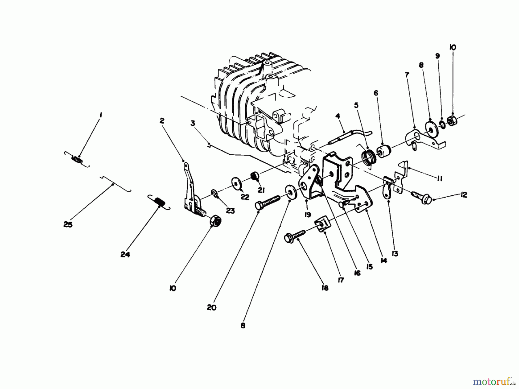  Toro Neu Mowers, Walk-Behind Seite 1 16212B - Toro Lawnmower, 1993 (39000001-39999999) GOVERNOR ASSEMBLY (MODEL NO. 47PN2-1)