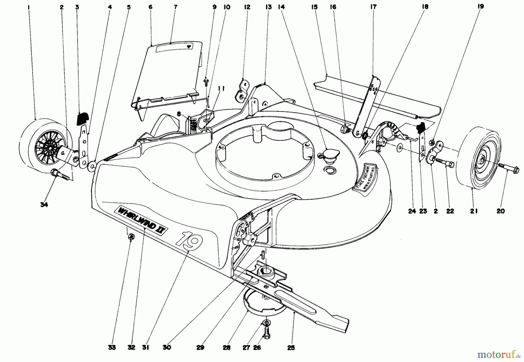  Toro Neu Mowers, Walk-Behind Seite 1 16360 - Toro Whirlwind, 1979 (9000001-9999999) HOUSING ASSEMBLY MODEL 16360 AND 16370