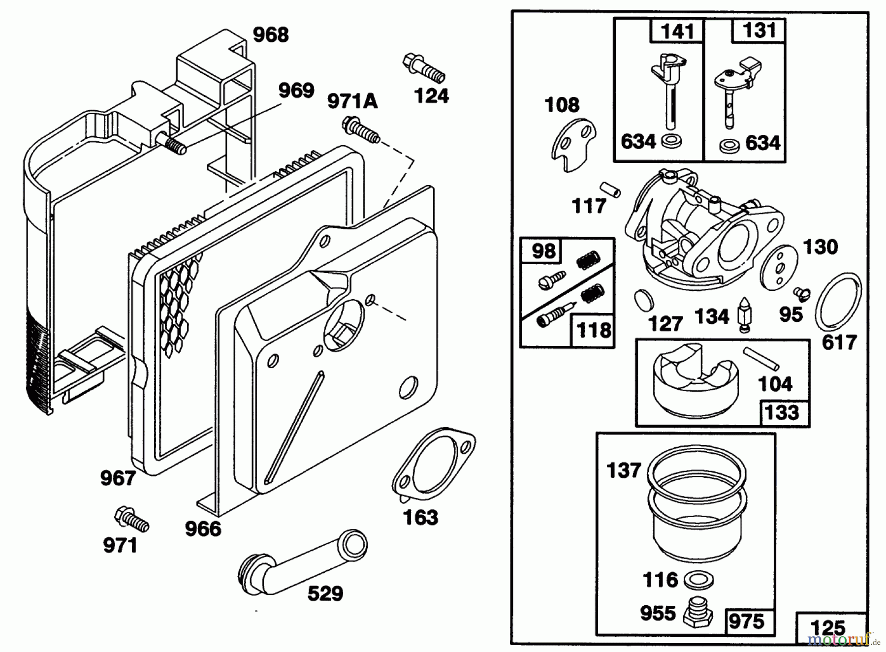  Toro Neu Mowers, Walk-Behind Seite 1 16400 - Toro Lawnmower, 1992 (2000001-2999999) ENGINE BRIGGS & STRATTON MODEL 122702-3171-01 #3