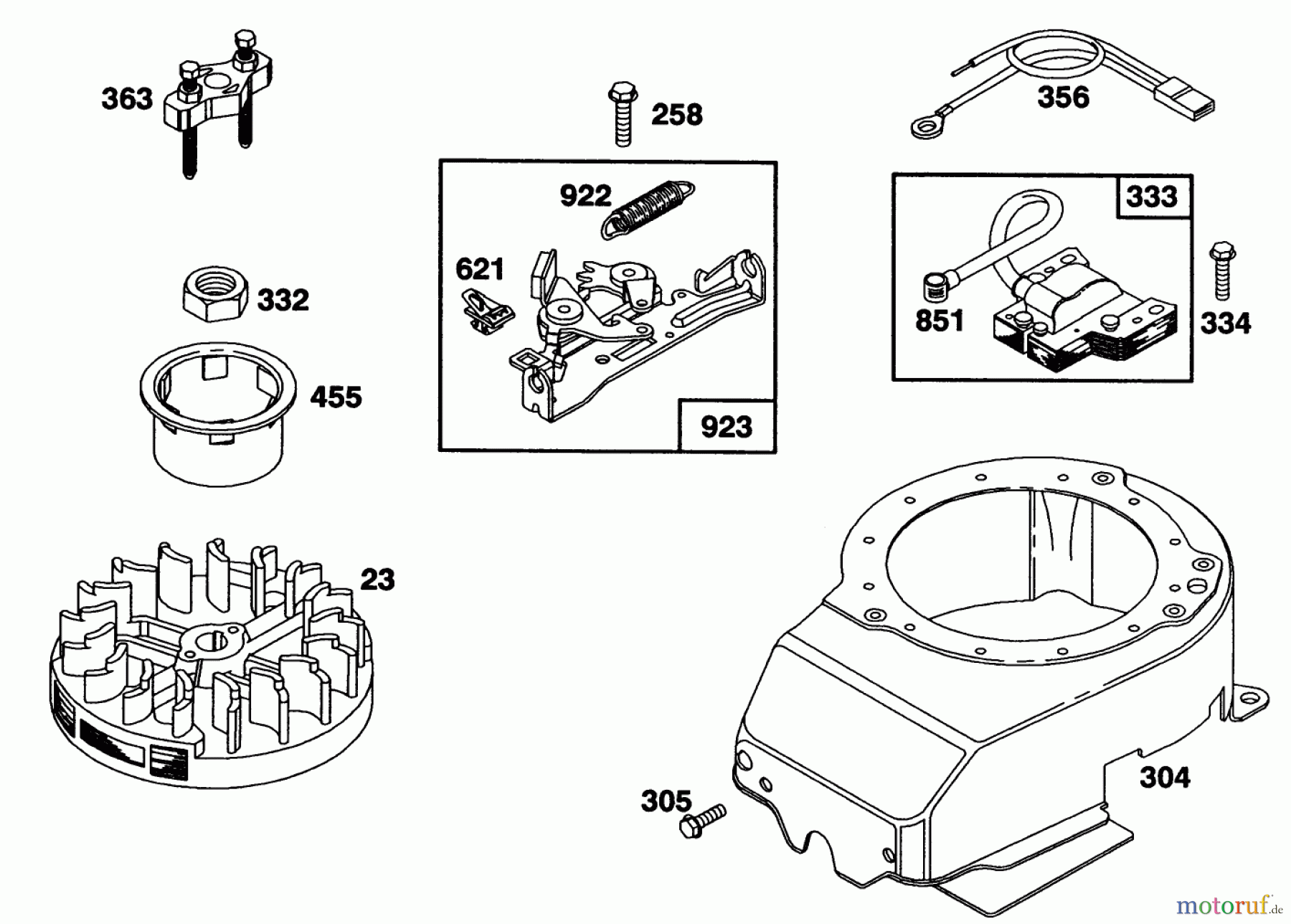  Toro Neu Mowers, Walk-Behind Seite 1 16400 - Toro Lawnmower, 1992 (2000001-2999999) ENGINE BRIGGS & STRATTON MODEL 122702-3171-01 #5