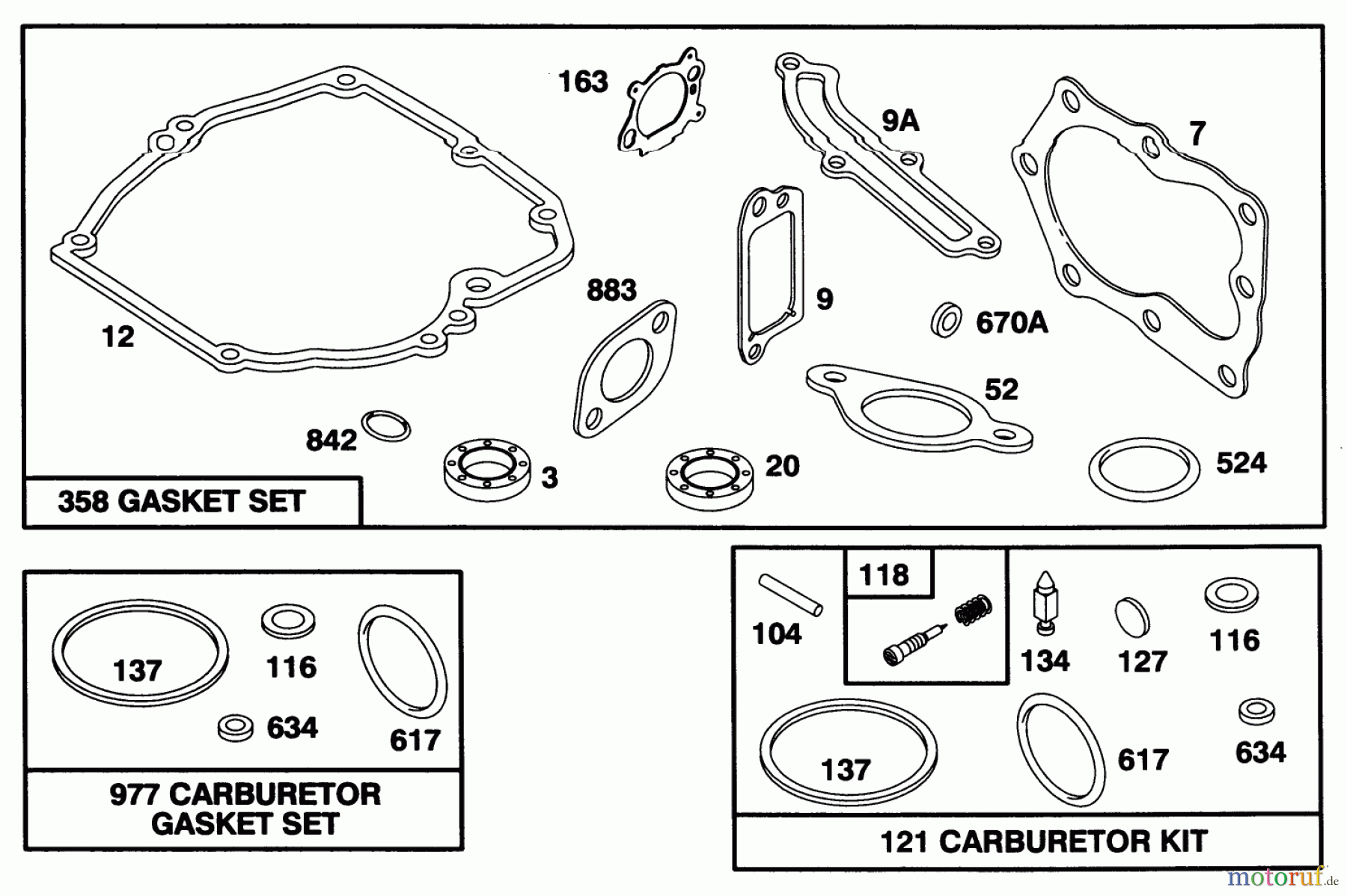  Toro Neu Mowers, Walk-Behind Seite 1 16401 - Toro Side Discharge Mower, 1996 (6900001-6999999) ENGINE BRIGGS & STRATTON MODEL 127702-0645-01 #9