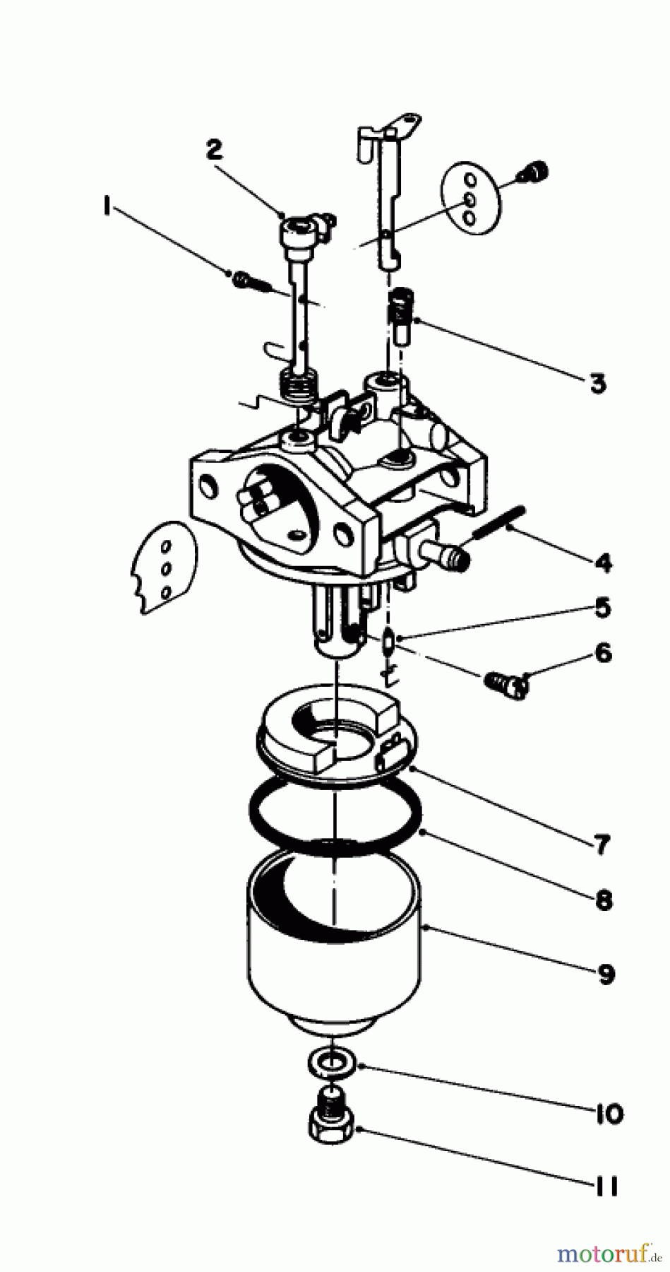  Toro Neu Mowers, Walk-Behind Seite 1 16580 - Toro Lawnmower, 1983 (3000001-3999999) CARBURETOR ASSEMBLY