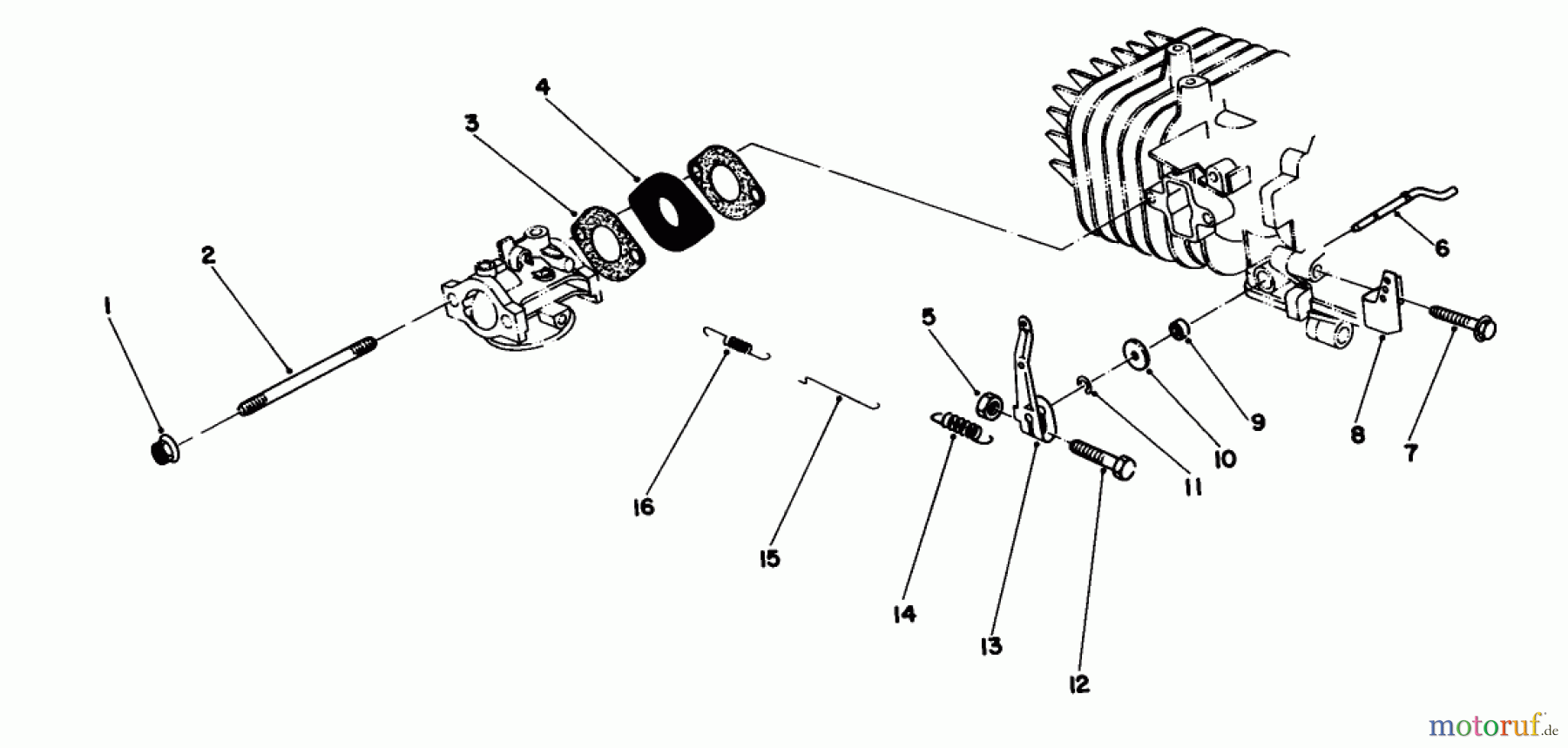  Toro Neu Mowers, Walk-Behind Seite 1 16580 - Toro Lawnmower, 1983 (3000001-3999999) GOVERNOR ASSEMBLY