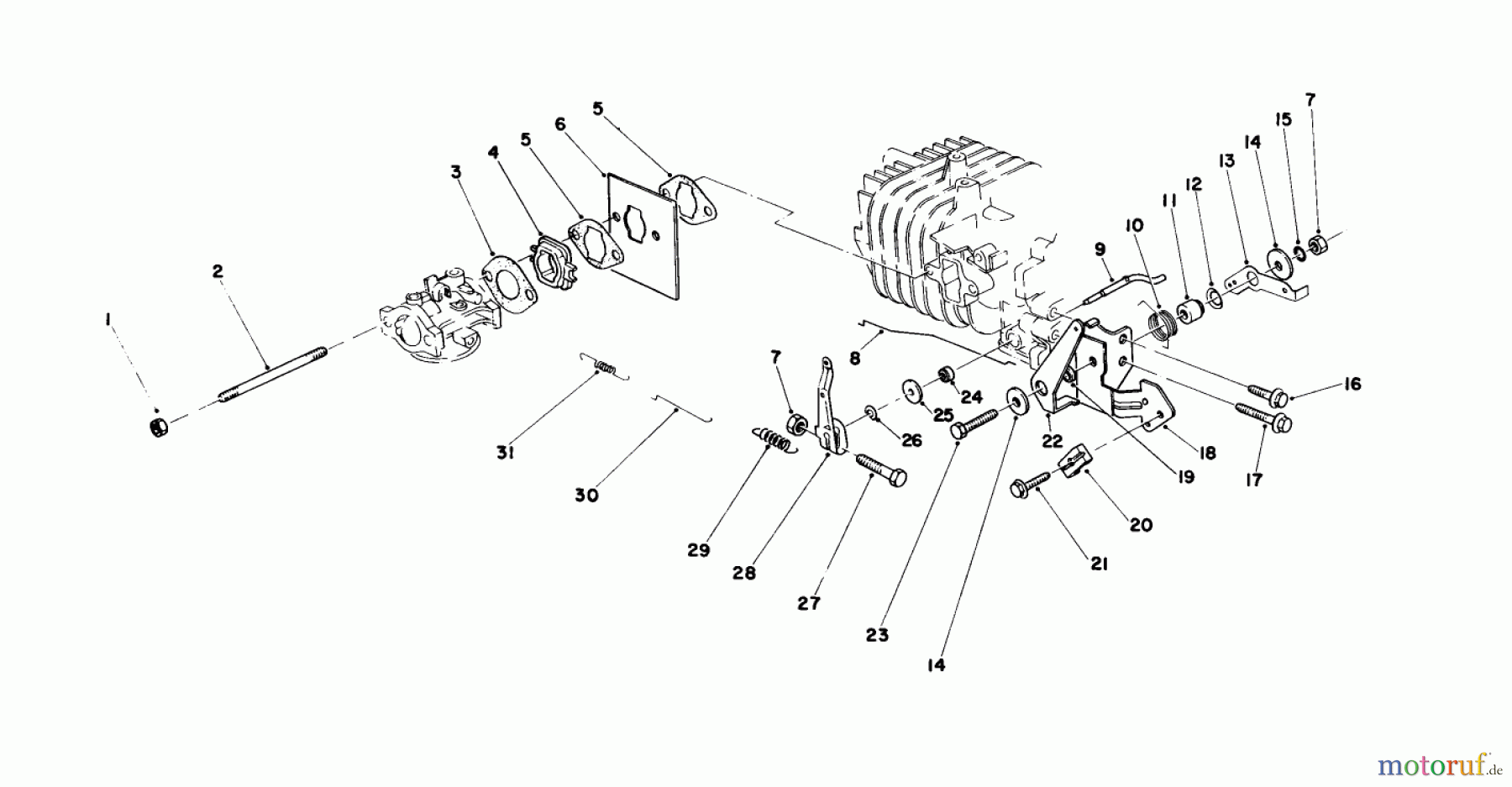  Toro Neu Mowers, Walk-Behind Seite 1 16580 - Toro Lawnmower, 1984 (4000001-4999999) GOVERNOR ASSEMBLY