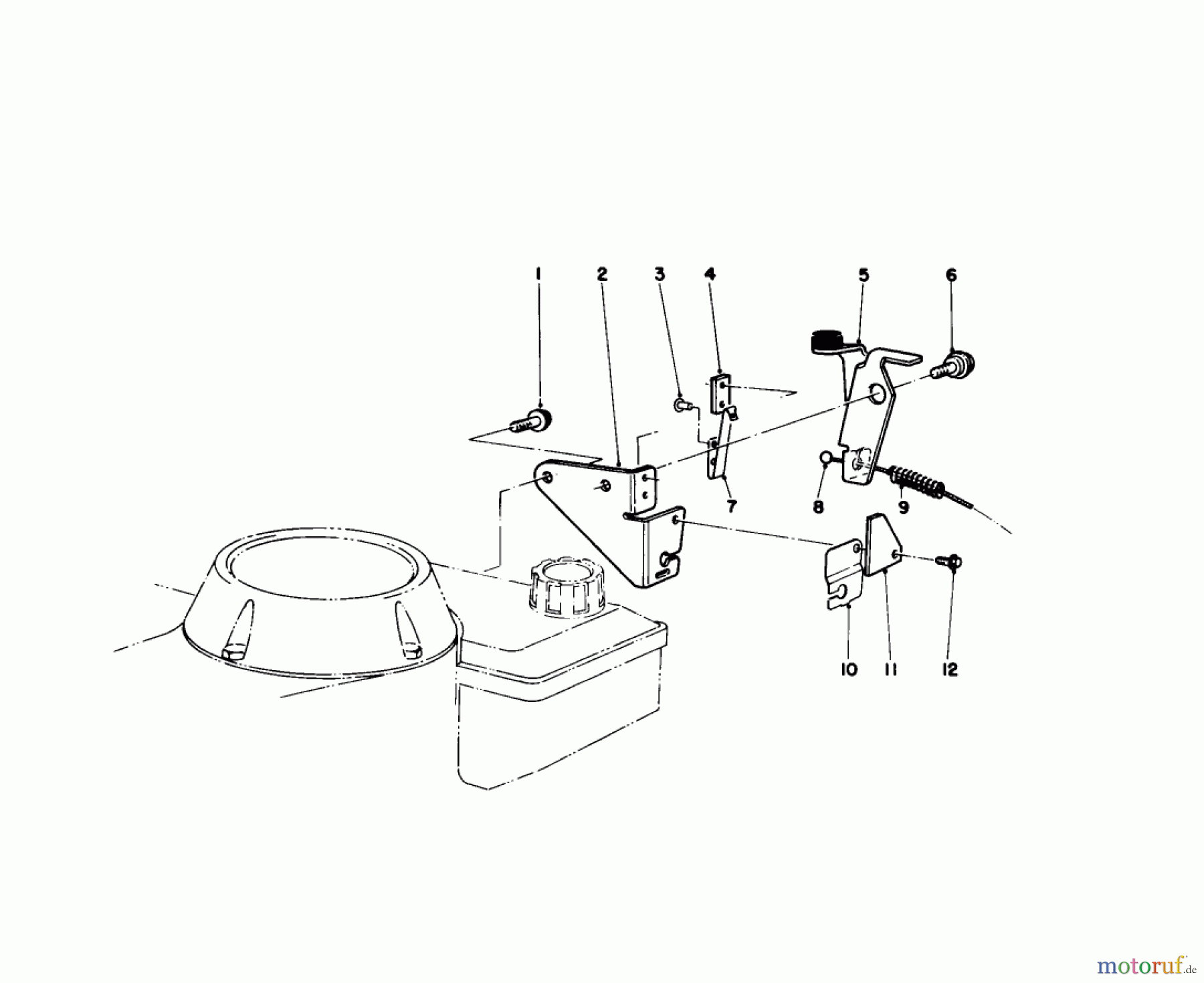  Toro Neu Mowers, Walk-Behind Seite 1 16585 - Toro Lawnmower, 1988 (8000001-8004251) BRAKE ASSEMBLY