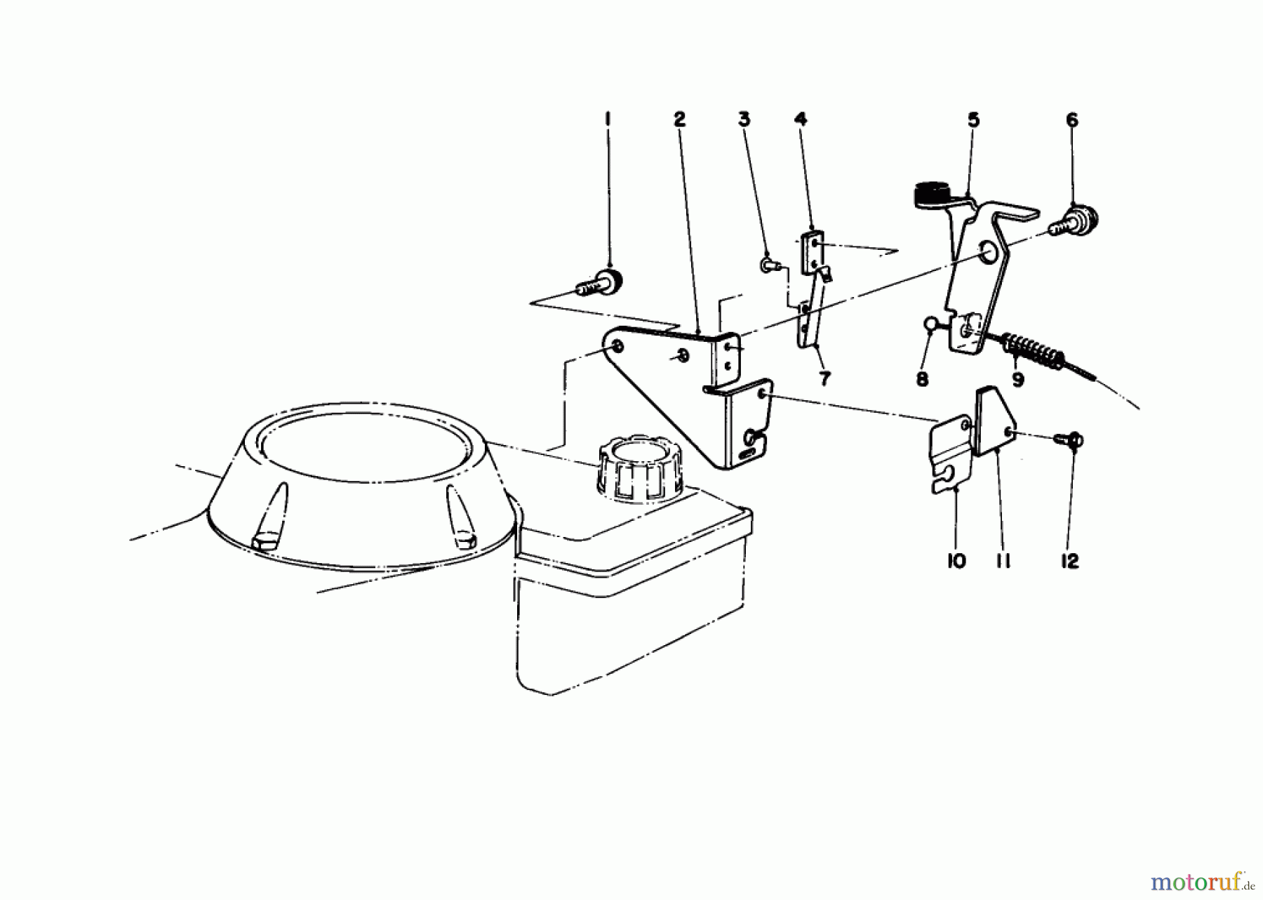  Toro Neu Mowers, Walk-Behind Seite 1 16585 - Toro Lawnmower, 1988 (8004252-8999999) BRAKE ASSEMBLY