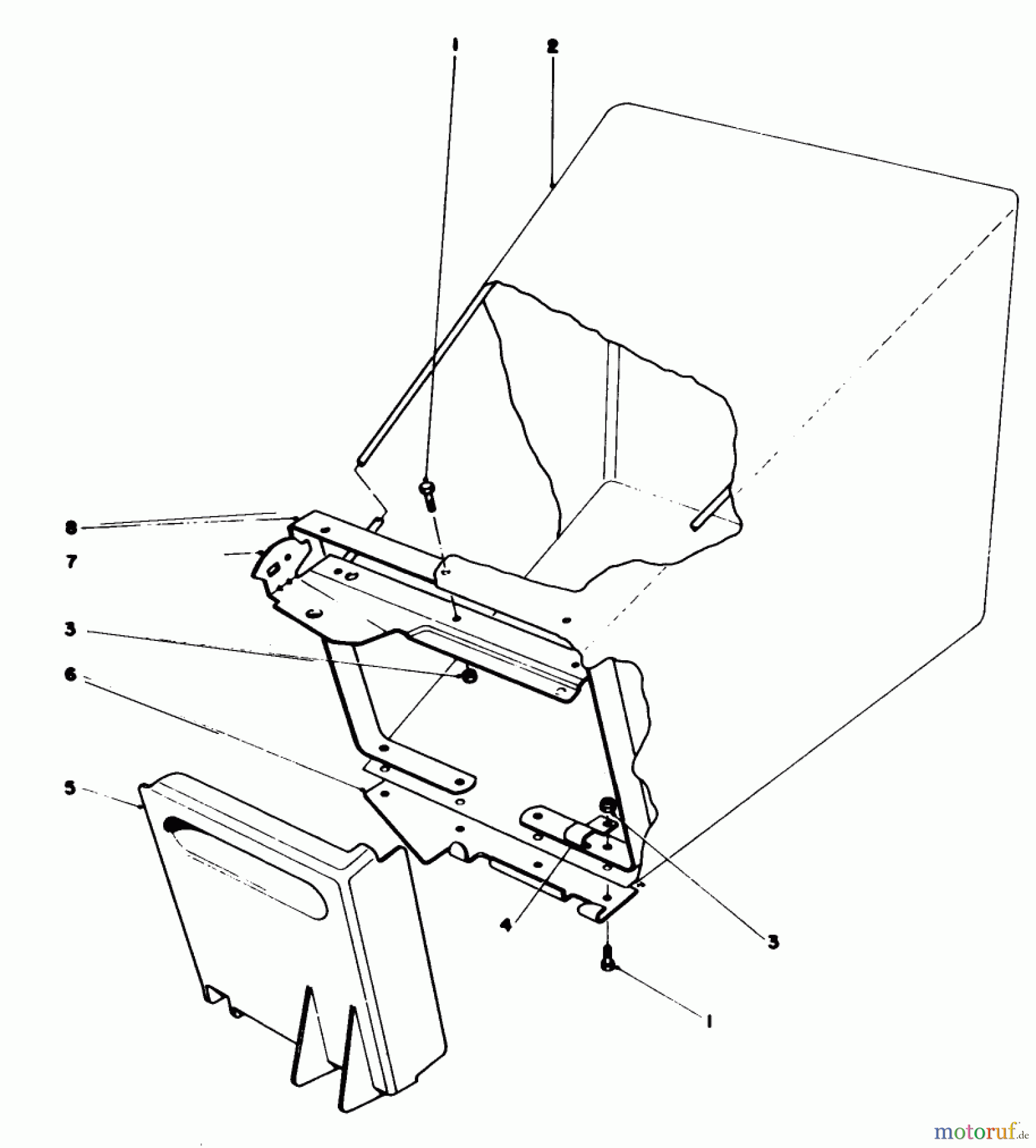  Toro Neu Mowers, Walk-Behind Seite 1 16756 - Toro Lawnmower, 1978 (8000001-8999999) GRASS BAG ASSEMBLY