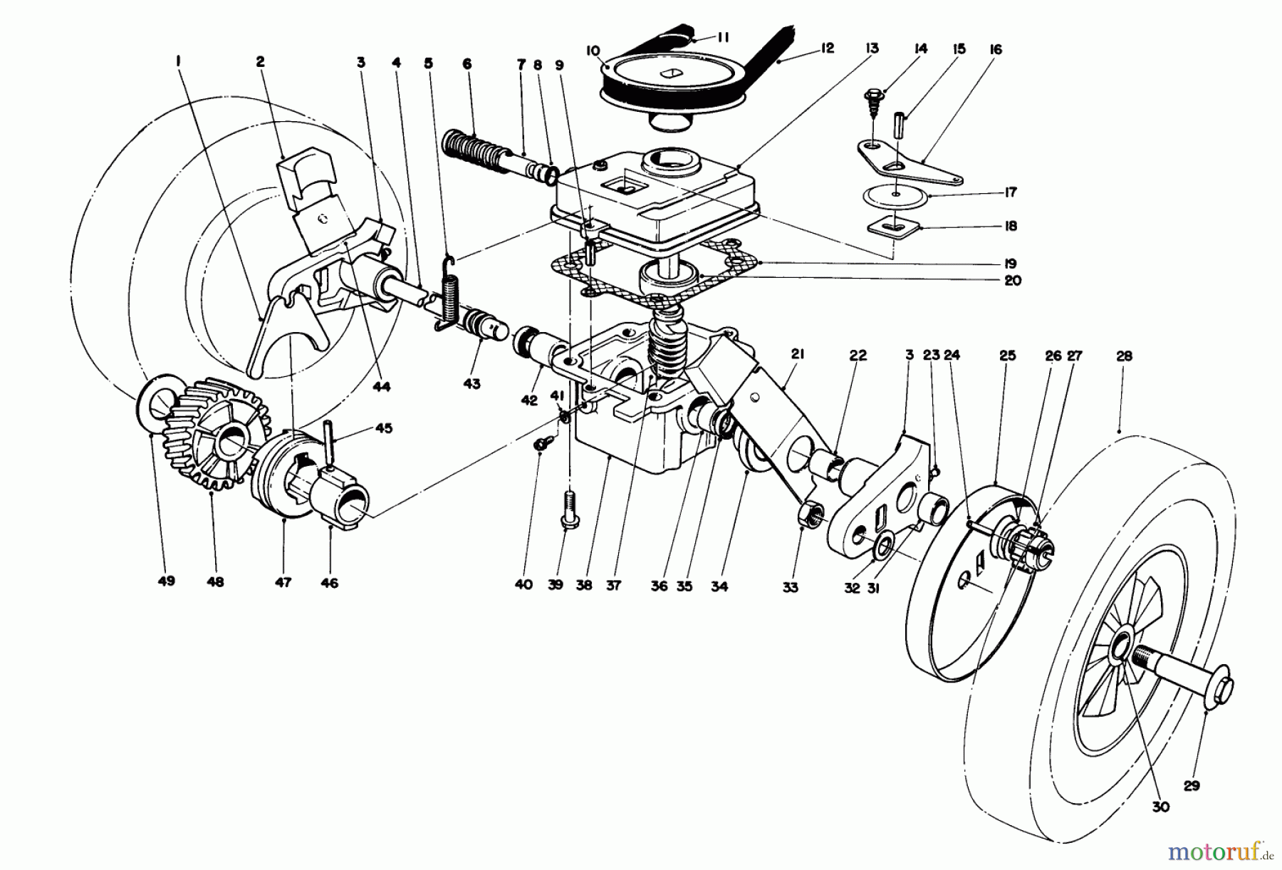  Toro Neu Mowers, Walk-Behind Seite 1 16775 - Toro Lawnmower, 1984 (4000001-4999999) GEAR CASE ASSEMBLY