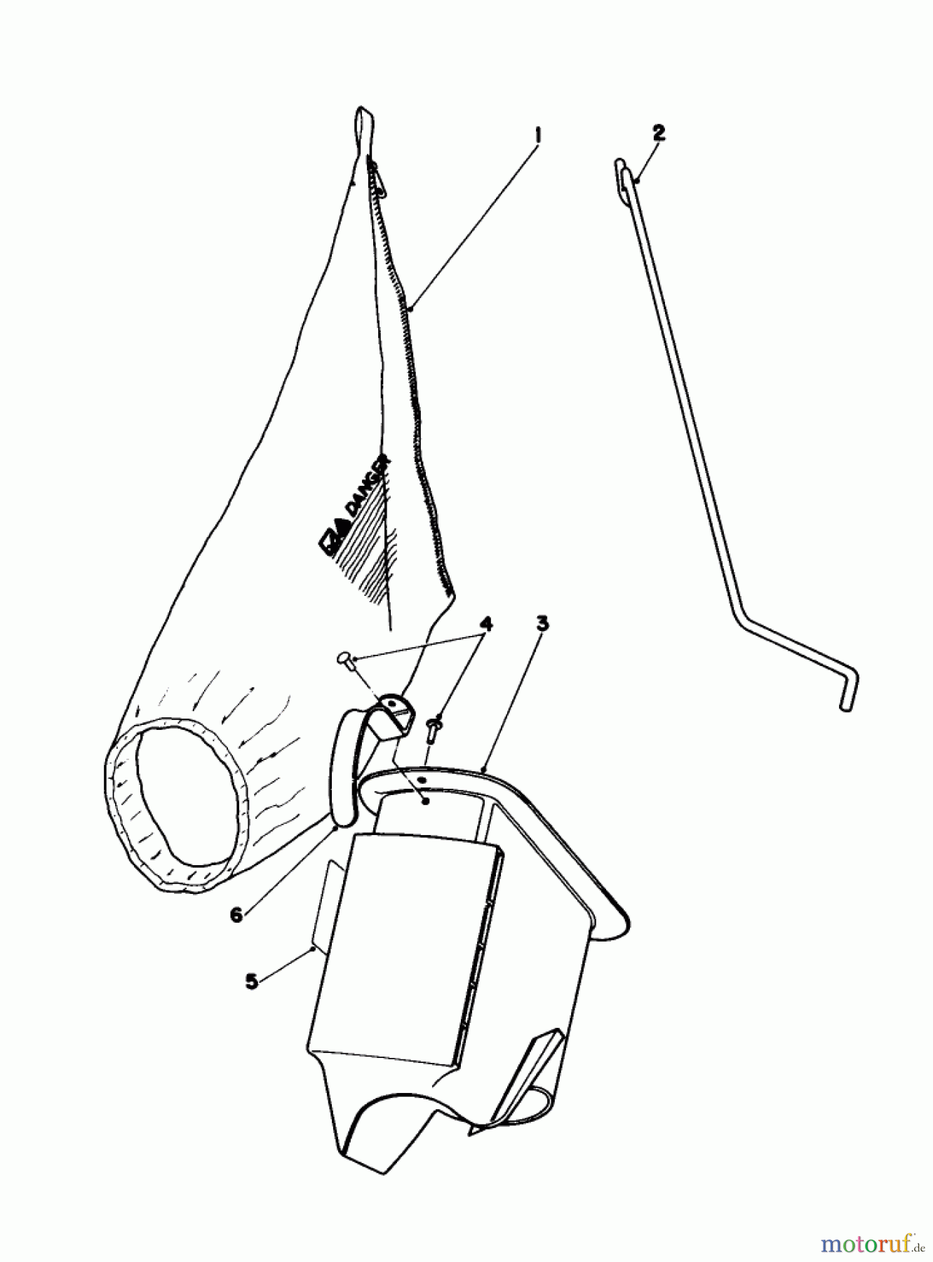  Toro Neu Mowers, Walk-Behind Seite 1 16775 - Toro Lawnmower, 1986 (6000001-6999999) BAGGING KIT NO. 47-6510 (OPTIONAL)