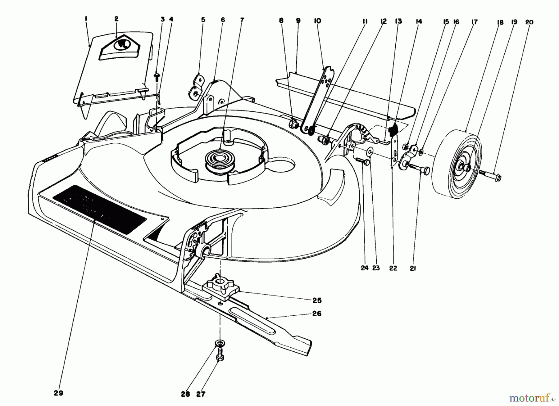  Toro Neu Mowers, Walk-Behind Seite 1 16780 - Toro Lawnmower, 1984 (4000001-4999999) HOUSING ASSEMBLY