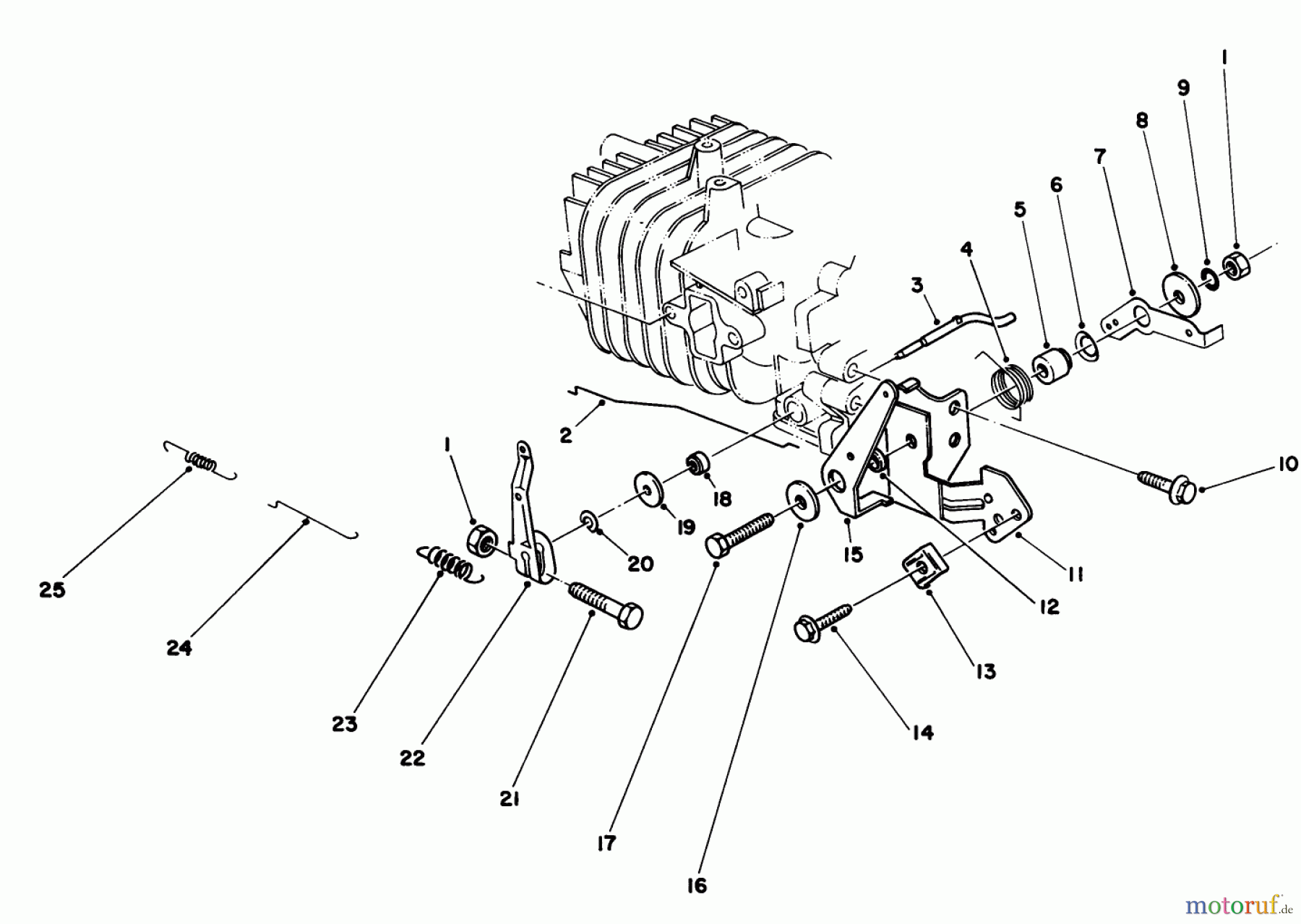  Toro Neu Mowers, Walk-Behind Seite 1 16785 - Toro Lawnmower, 1985 (5000001-5999999) GOVERNOR ASSEMBLY