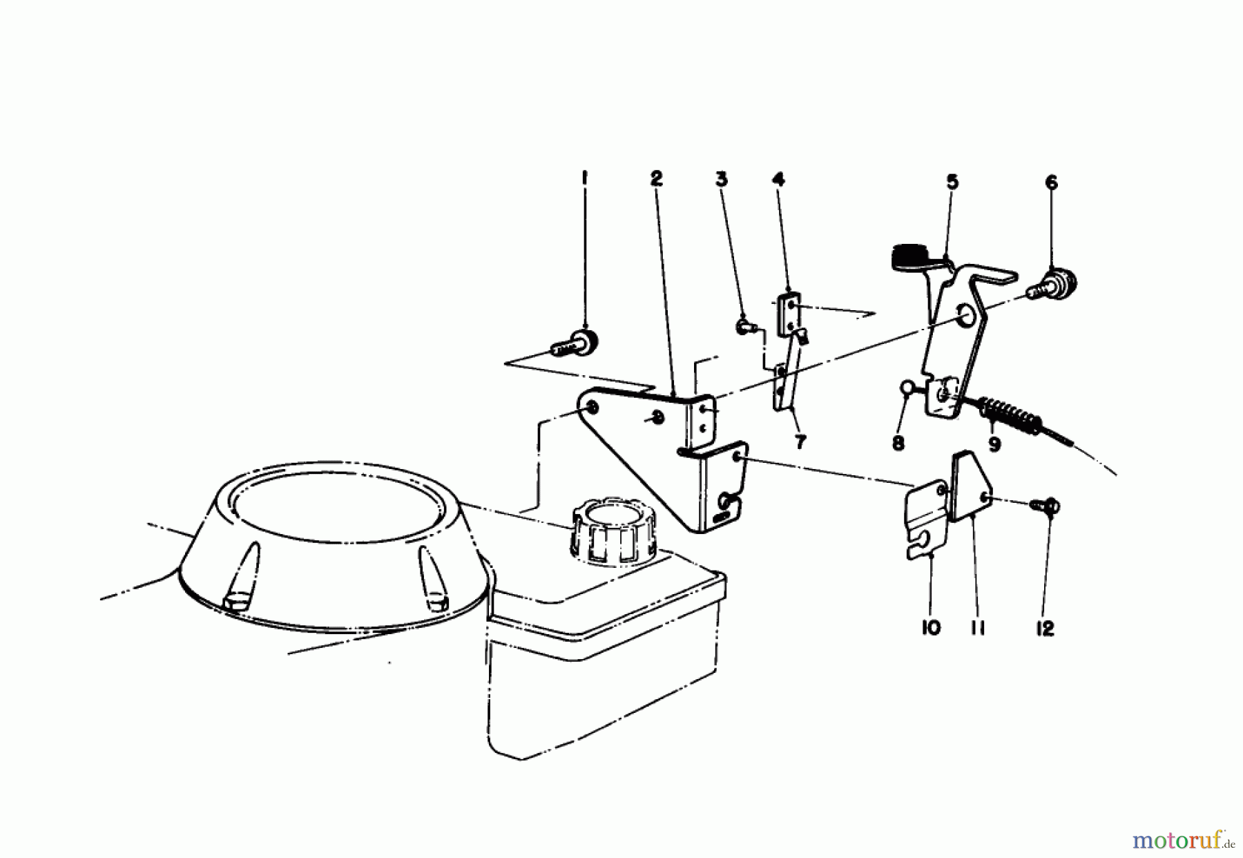  Toro Neu Mowers, Walk-Behind Seite 1 16785 - Toro Lawnmower, 1988 (8000001-8007011) BRAKE ASSEMBLY