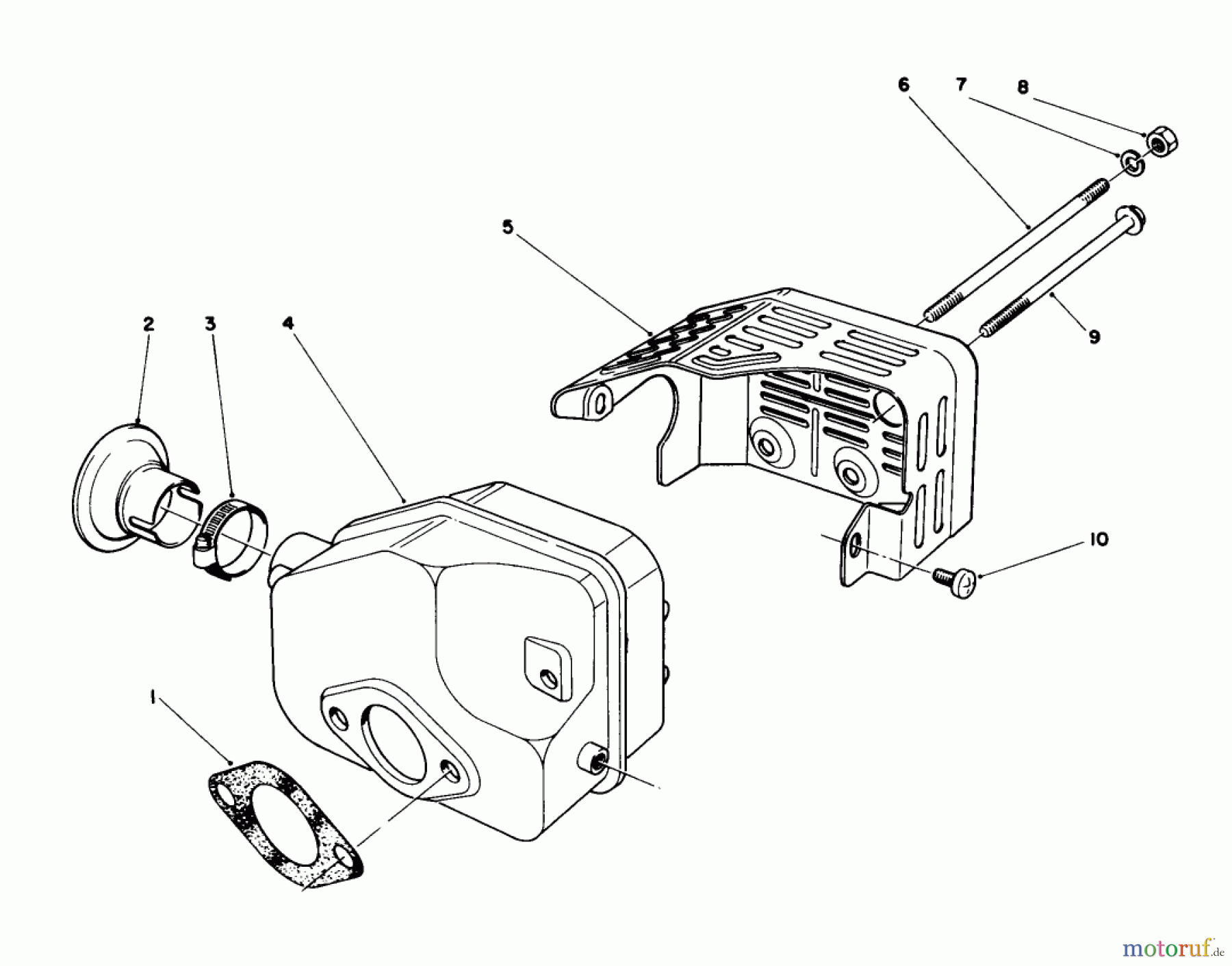  Toro Neu Mowers, Walk-Behind Seite 1 16785 - Toro Lawnmower, 1990 (0000001-0999999) MUFFLER ASSEMBLY (MODEL NO. 47PK9)