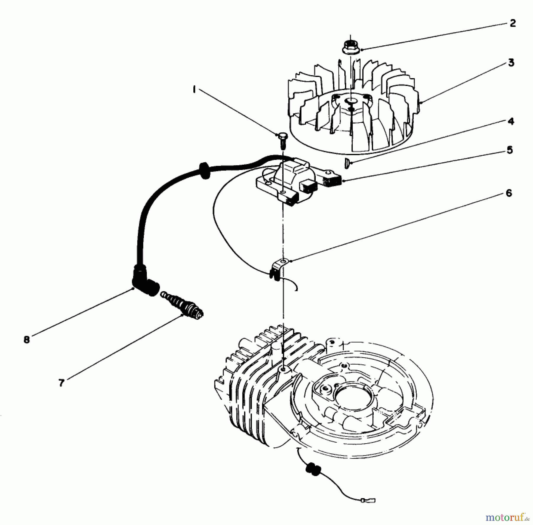  Toro Neu Mowers, Walk-Behind Seite 1 16785 - Toro Lawnmower, 1991 (1000001-1999999) IGNITION ASSEMBLY (MODEL NO. 47PL0-1)