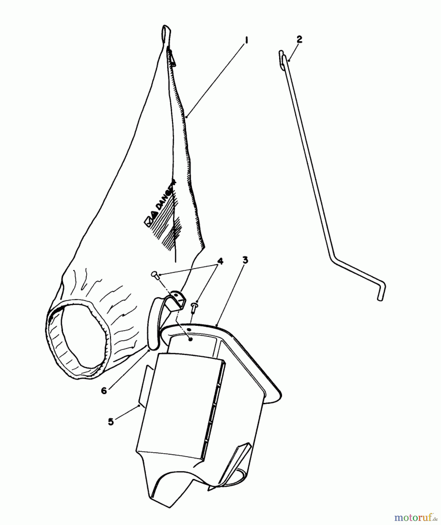  Toro Neu Mowers, Walk-Behind Seite 1 16793 - Toro Lawnmower, 1988 (8000001-8999999) BAGGING KIT NO. 47-6510 (OPTIONAL)