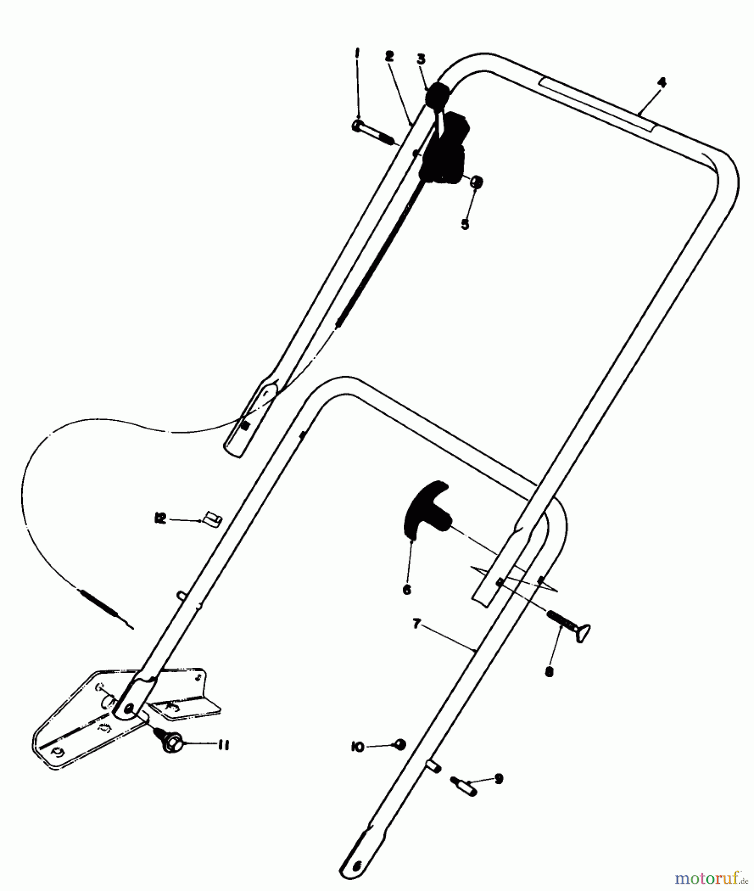  Toro Neu Mowers, Walk-Behind Seite 1 16860 - Toro Lawnmower, 1981 (1000001-1999999) HANDLE ASSEMBLY-MODEL 16860