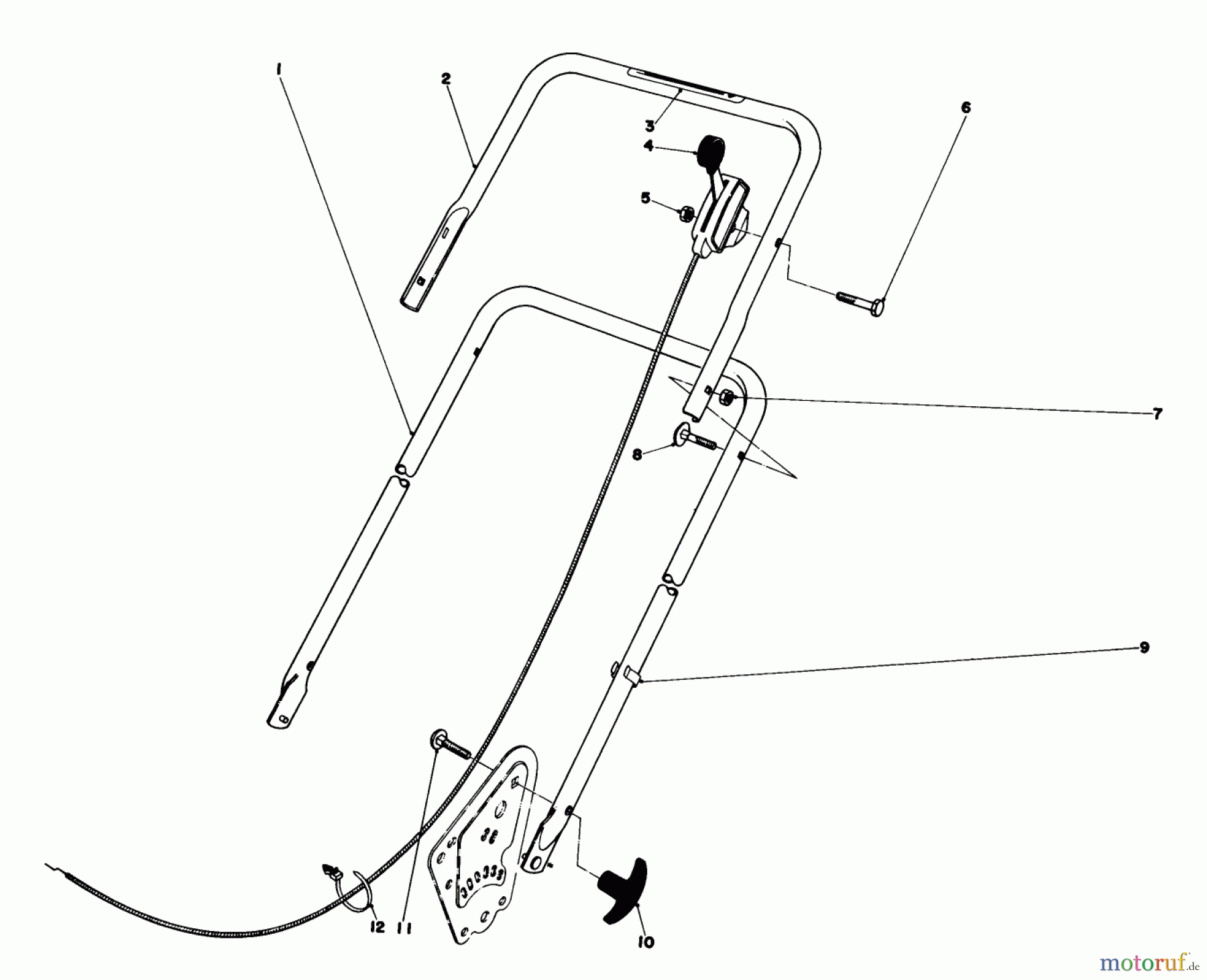  Toro Neu Mowers, Walk-Behind Seite 1 16890 - Toro Lawnmower, 1981 (1000001-1999999) HANDLE ASSEMBLY (MODEL NO. 16880)