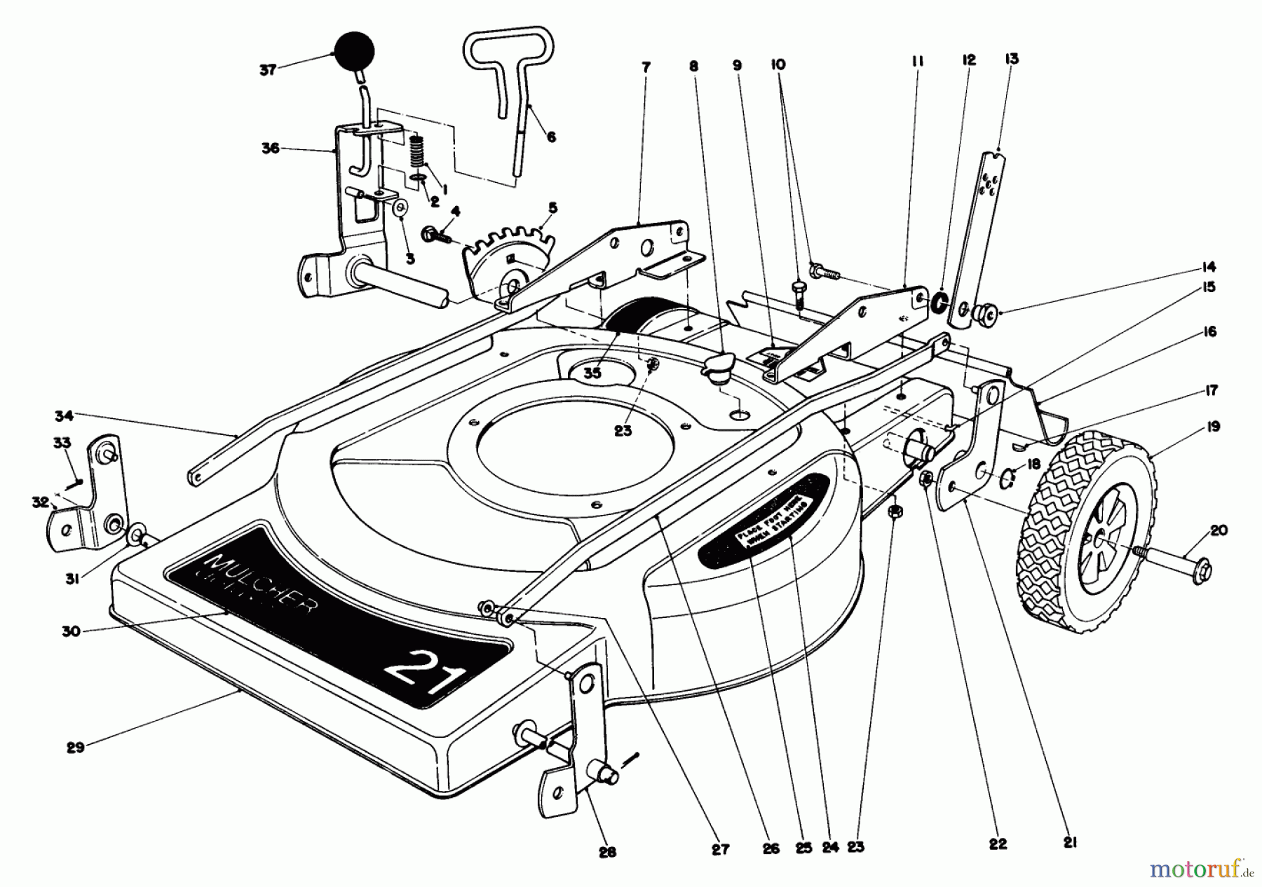  Toro Neu Mowers, Walk-Behind Seite 1 18015 - Toro Lawnmower, 1980 (0000001-0999999) HOUSING ASSEMBLY