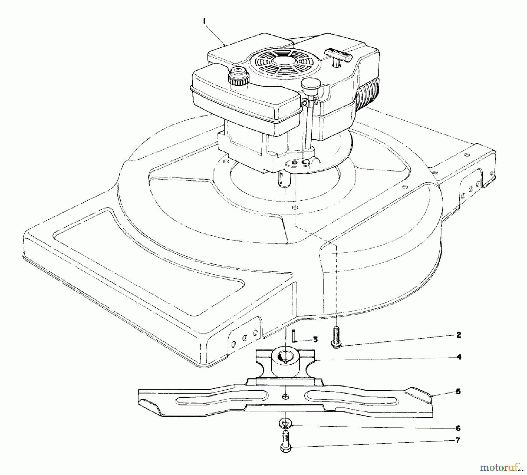  Toro Neu Mowers, Walk-Behind Seite 1 18017 - Toro Lawnmower, 1979 (9000001-9999999) ENGINE ASSEMBLY