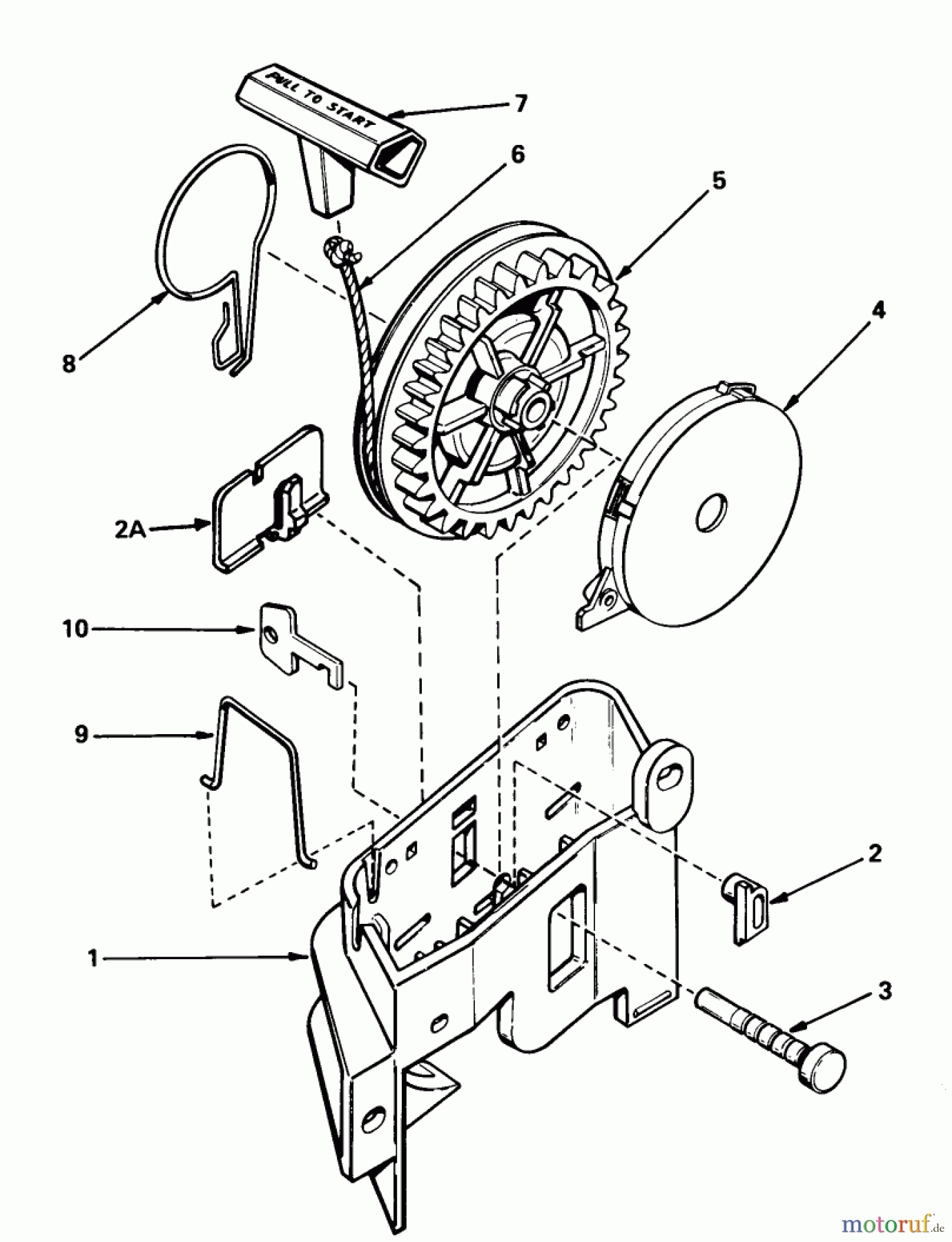  Toro Neu Mowers, Walk-Behind Seite 1 18017 - Toro Lawnmower, 1979 (9000001-9999999) REWIND STARTER NO. 590531