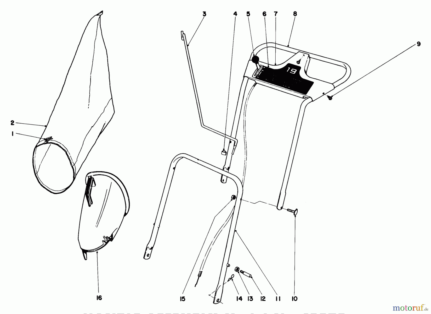  Toro Neu Mowers, Walk-Behind Seite 1 18171 - Toro Guardian Lawnmower, 1971 (1000001-1999999) HANDLE ASSEMBLY MODEL NO. 18070