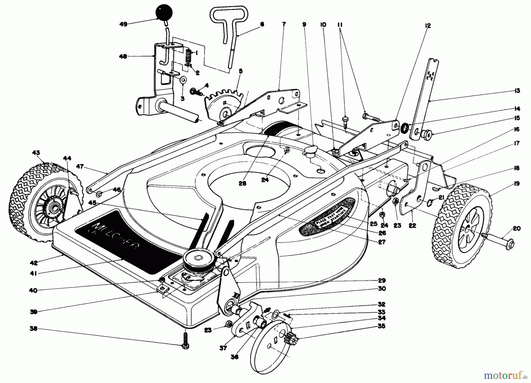  Toro Neu Mowers, Walk-Behind Seite 1 18085 - Toro Lawnmower, 1980 (0000001-0999999) HOUSING ASSEMBLY