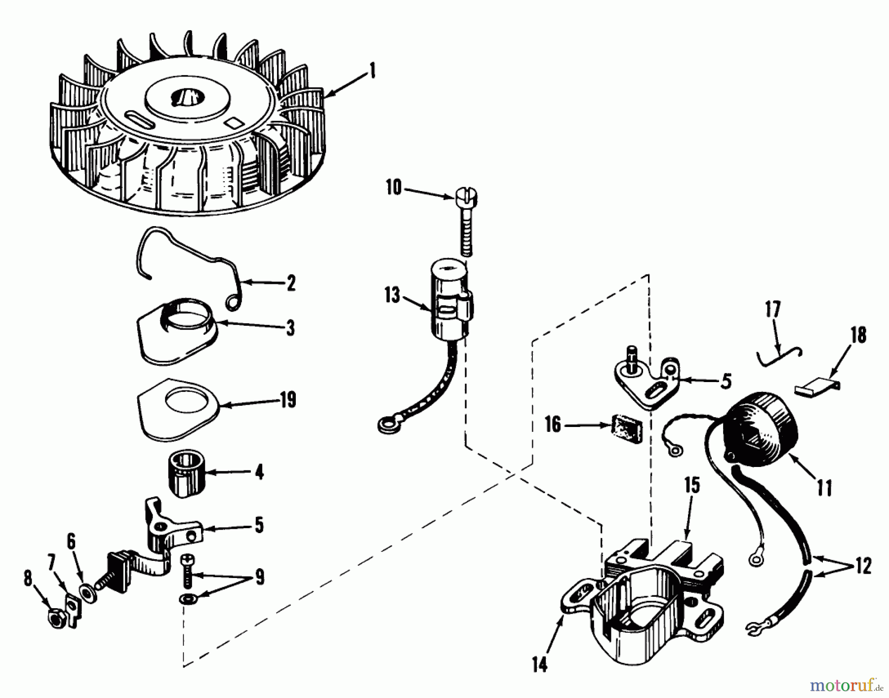  Toro Neu Mowers, Walk-Behind Seite 1 20222 - Toro Lawnmower, 1968 (8000001-8999999) MAGNETO NO. 610693A