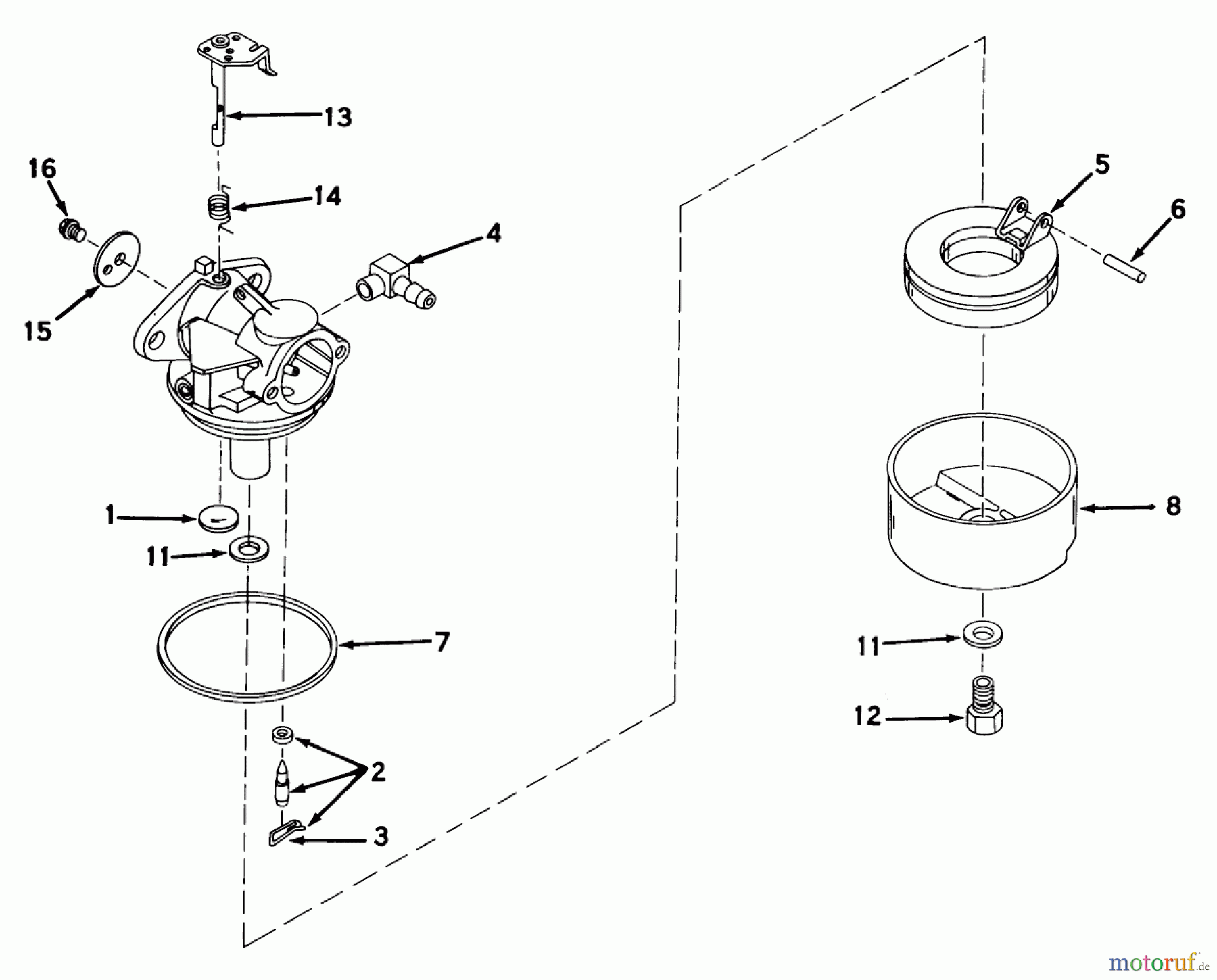  Toro Neu Mowers, Walk-Behind Seite 1 19173 - Toro Guardian Lawnmower, 1973 (3000001-3999999) CARBURETOR NO. 631612