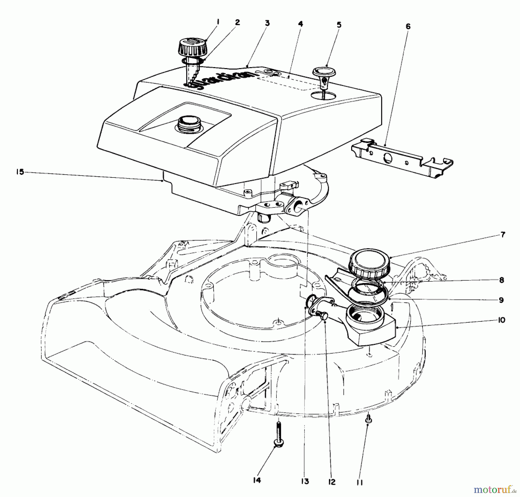  Toro Neu Mowers, Walk-Behind Seite 1 19173 - Toro Guardian Lawnmower, 1973 (3000001-3999999) ENGINE ASSEMBLY MODEL 19173