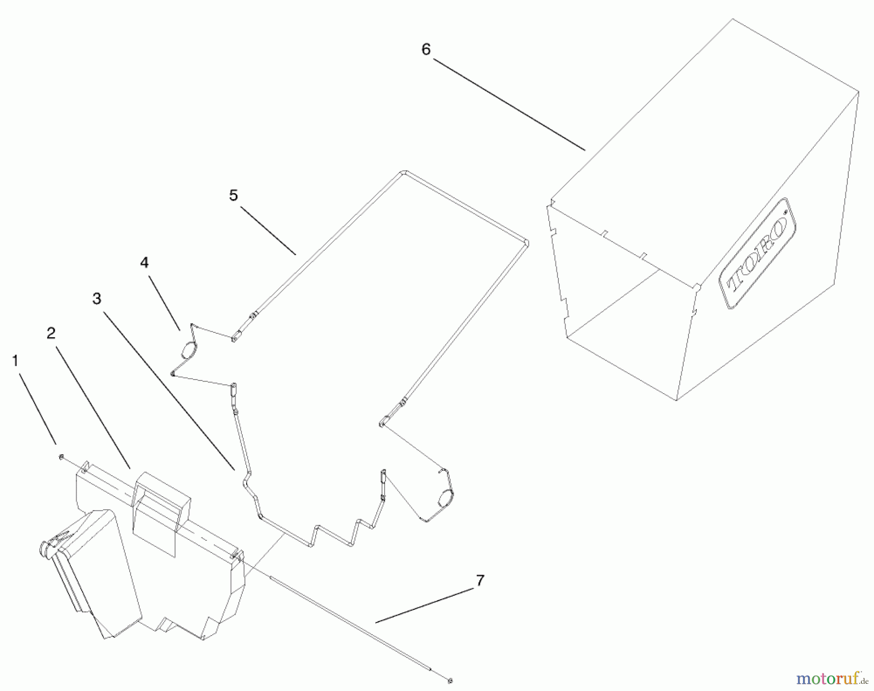  Toro Neu Mowers, Walk-Behind Seite 1 20025 - Toro Recycler Mower, 2000 (200000001-200999999) BAGGING ASSEMBLY