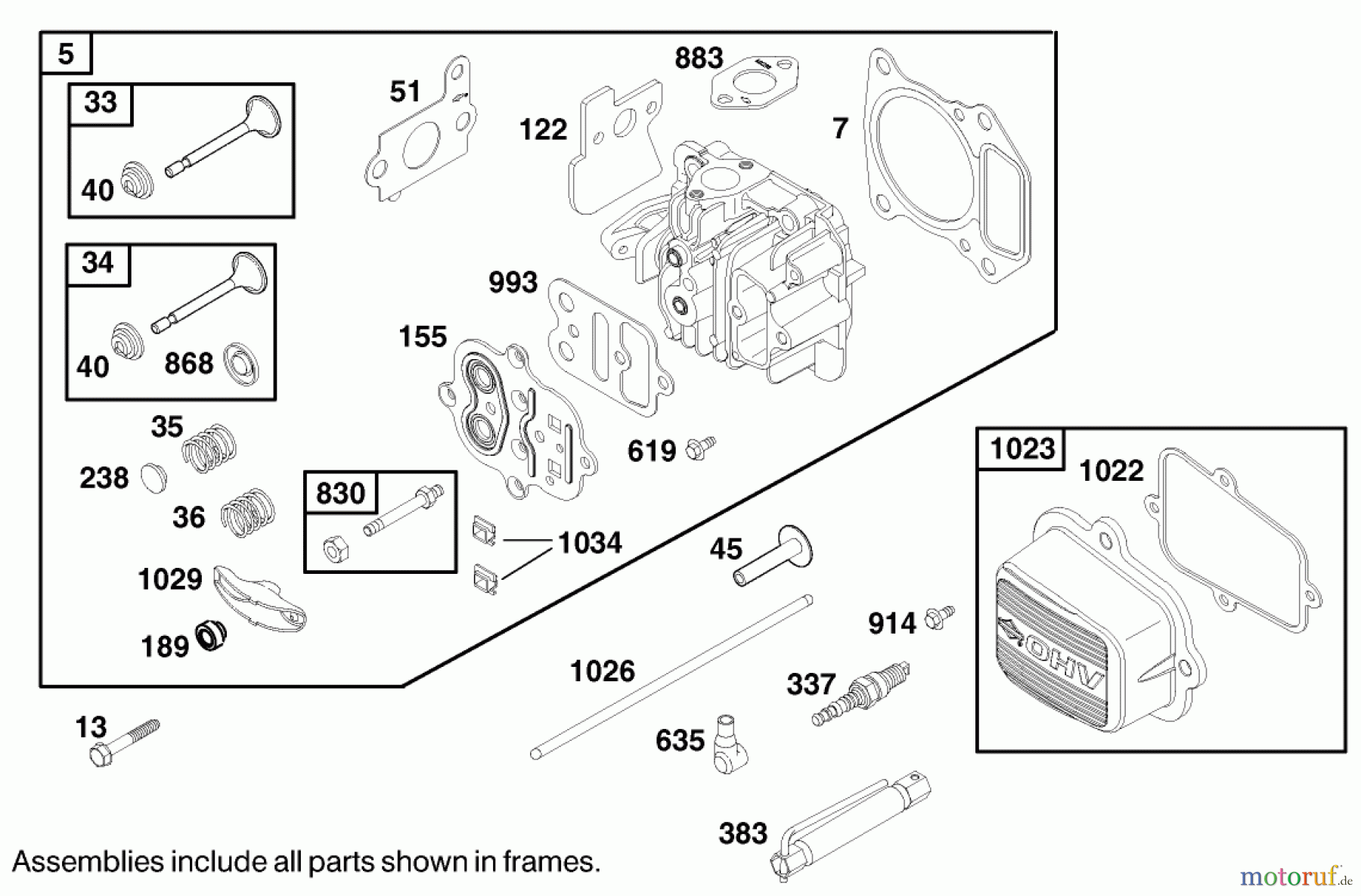  Toro Neu Mowers, Walk-Behind Seite 1 20027 (R-21OSB) - Toro Recycler Mower, R-21OSB, 2000 (200000001-200999999) ENGINE BRIGGS & STRATTON MODEL 122602-0150-E1 #2