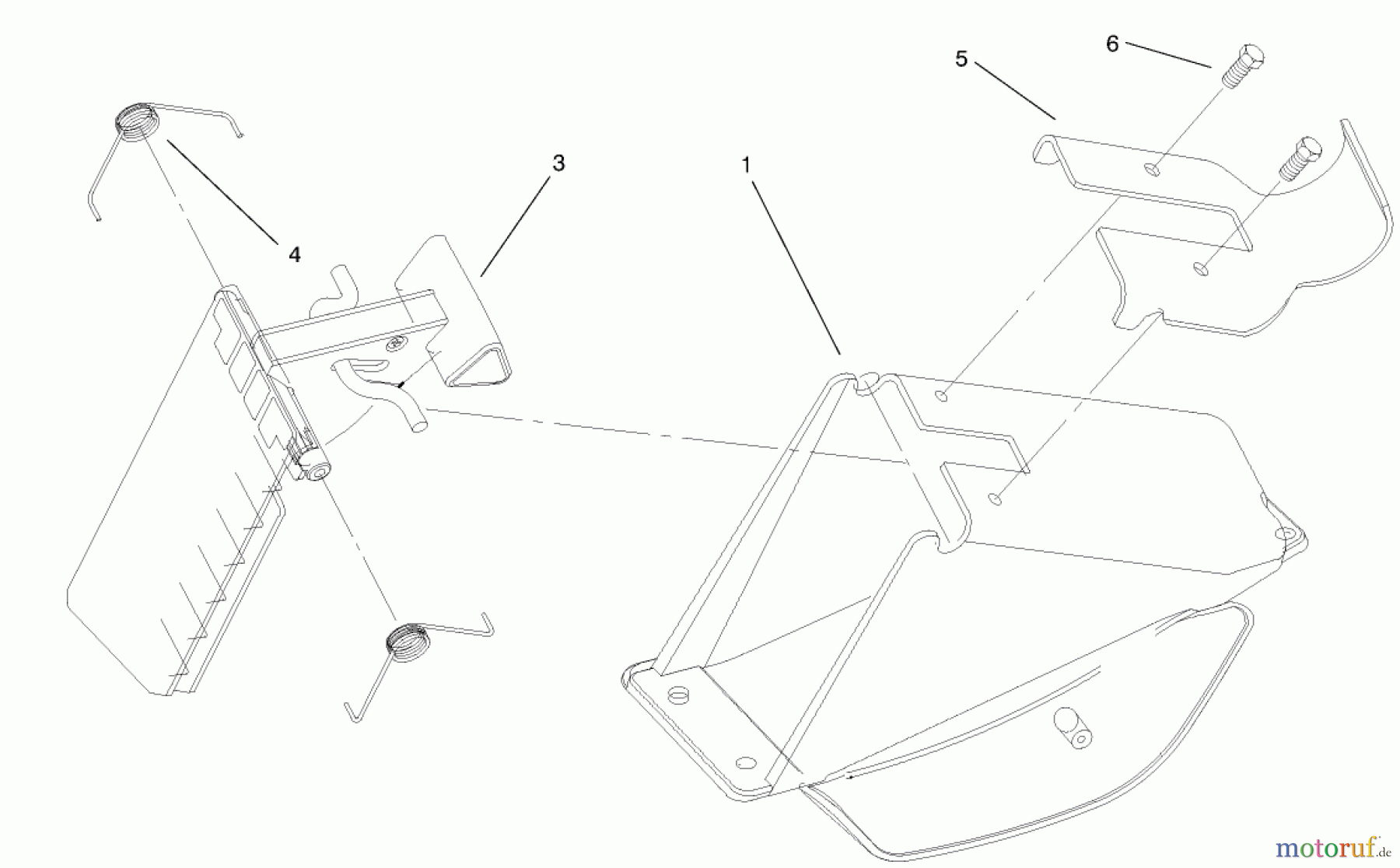 Toro Neu Mowers, Walk-Behind Seite 1 20027 (R-21OSB) - Toro Recycler Mower, R-21OSB, 2001 (210000001-210999999) DISCHARGE CHUTE ASSEMBLY PART NO. 93-0274
