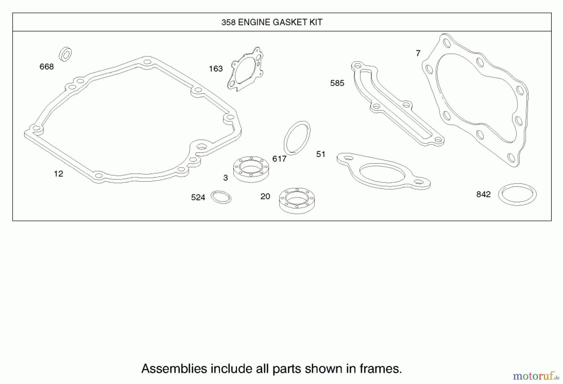  Toro Neu Mowers, Walk-Behind Seite 1 20037 - Toro Super Recycler Mower with Bag, 2002 (220000001-220999999) GASKET ASSEMBLY ENGINE BRIGGS AND STRATTON MODEL 124K02-0110-B1