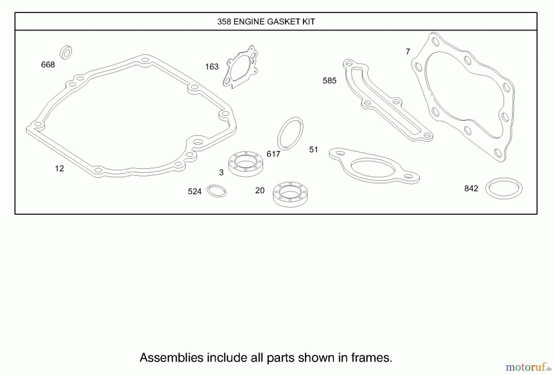  Toro Neu Mowers, Walk-Behind Seite 1 20037 - Toro Super Recycler Mower with Bag, 2004 (240000001-240999999) GASKET ASSEMBLY BRIGGS AND STRATTON MODEL 123K02-0114-E1