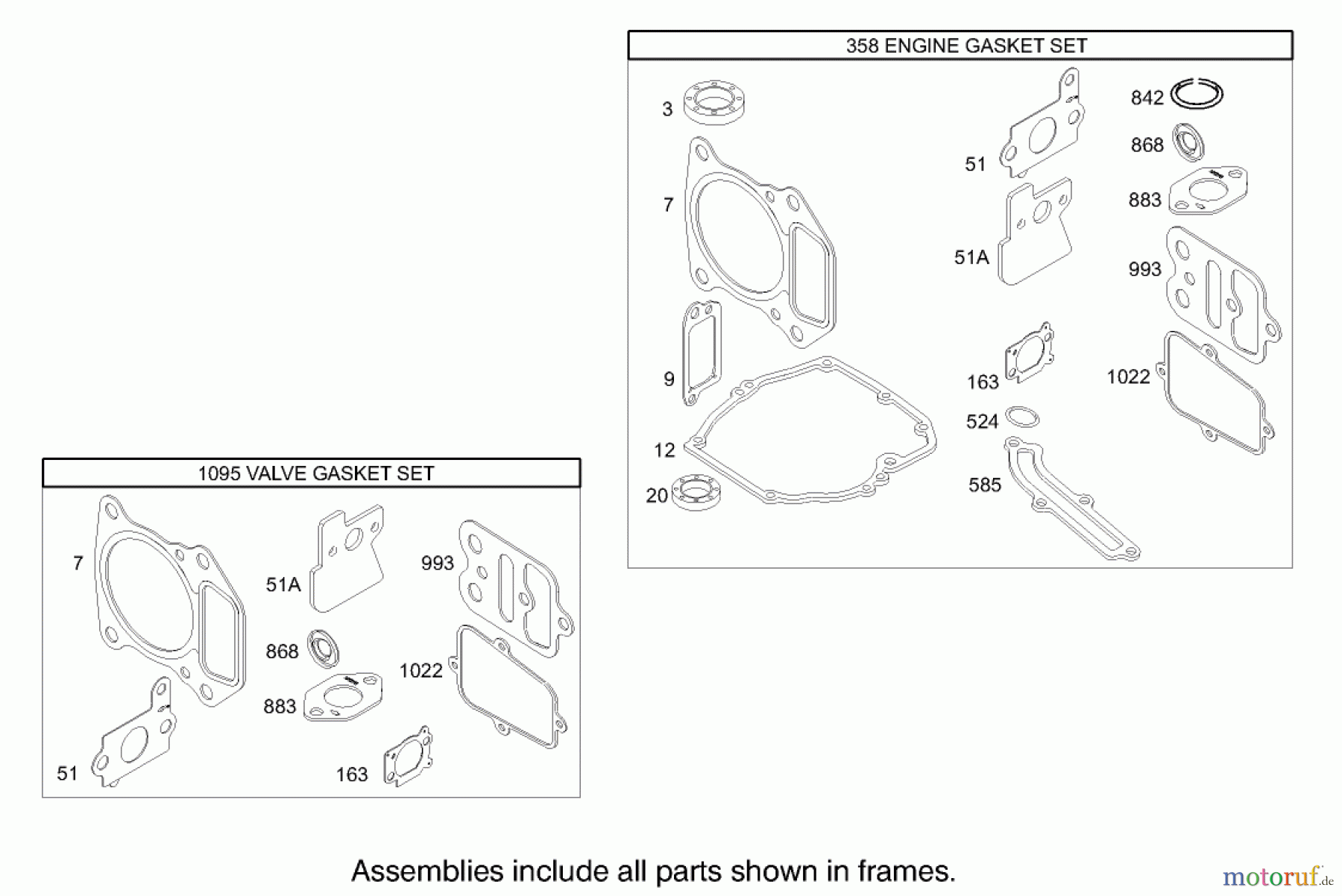  Toro Neu Mowers, Walk-Behind Seite 1 20038 - Toro Super Recycler Mower with Bag, 2004 (240000001-240999999) GASKET ASSEMBLY BRIGGS AND STRATTON MODEL 122602-0111-E1